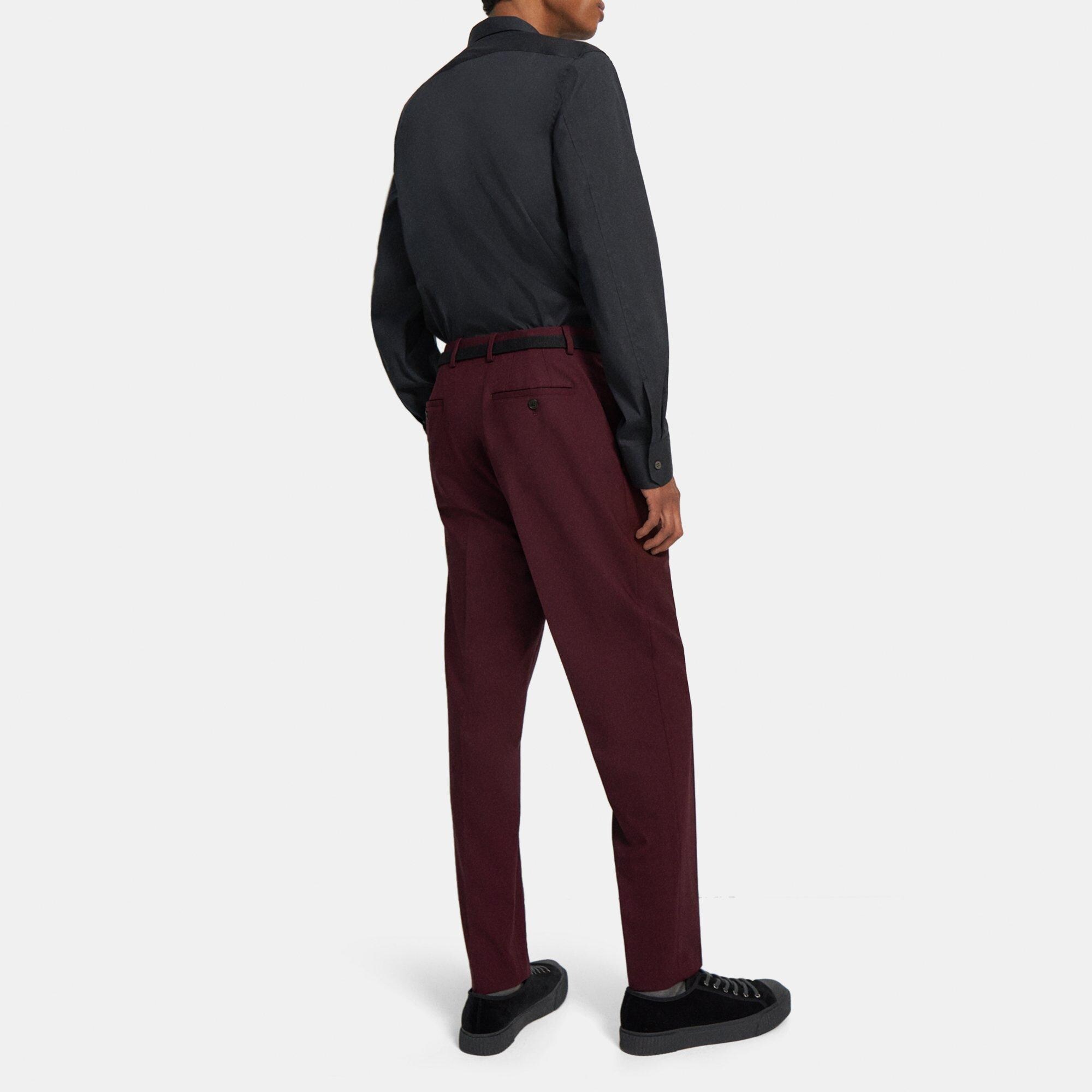 Wool Gabardine Pleated Pant