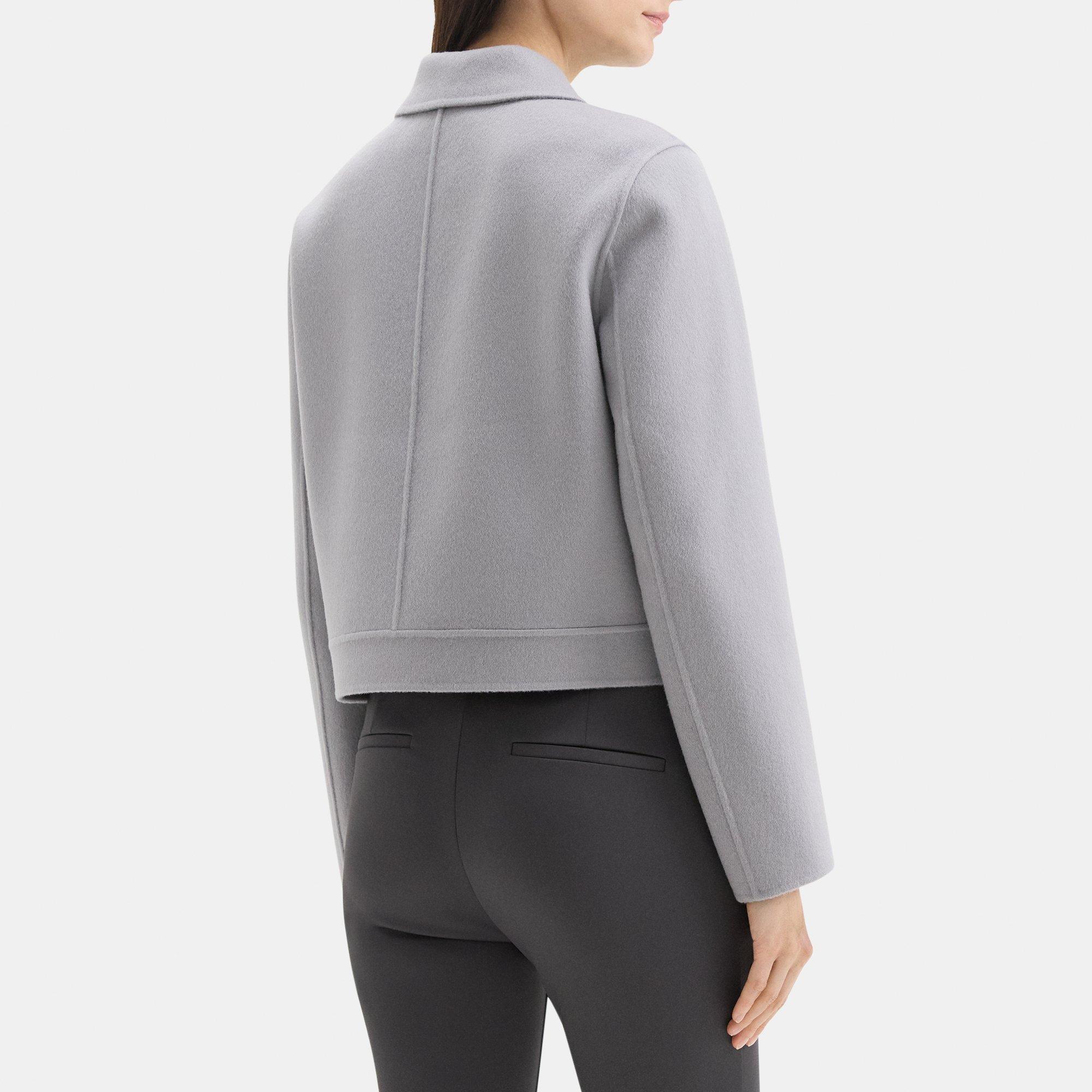 Flap Pocket Jacket in Double-Face Wool-Cashmere