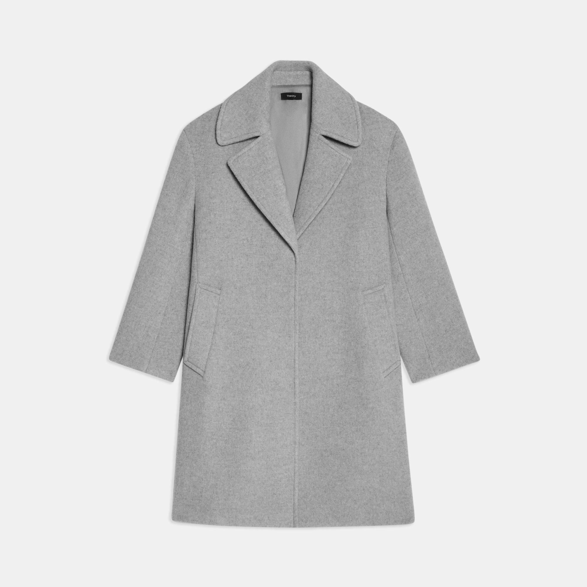 Recycled Wool Overcoat Grey
