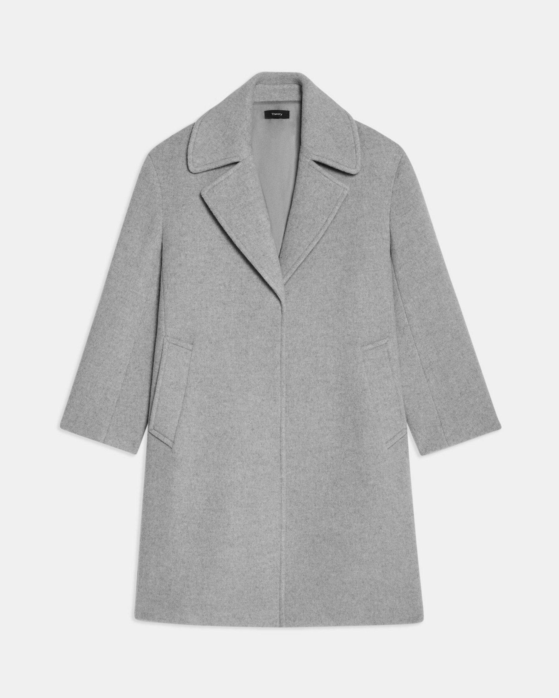 Recycled Wool Overcoat Grey