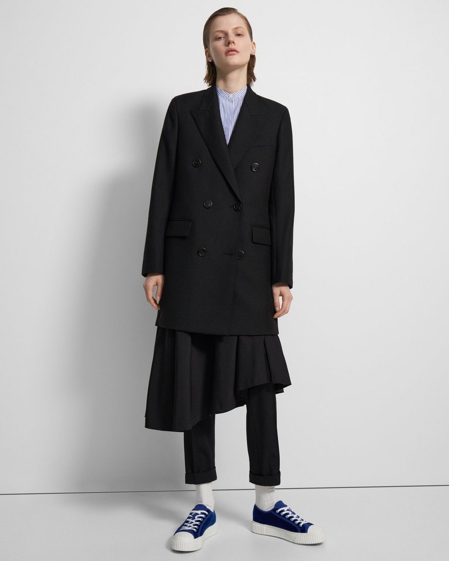 Double-Breasted Bond Wool Luxe Coat