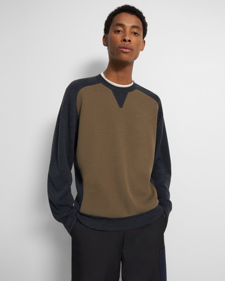 Knit Combo Sweatshirt