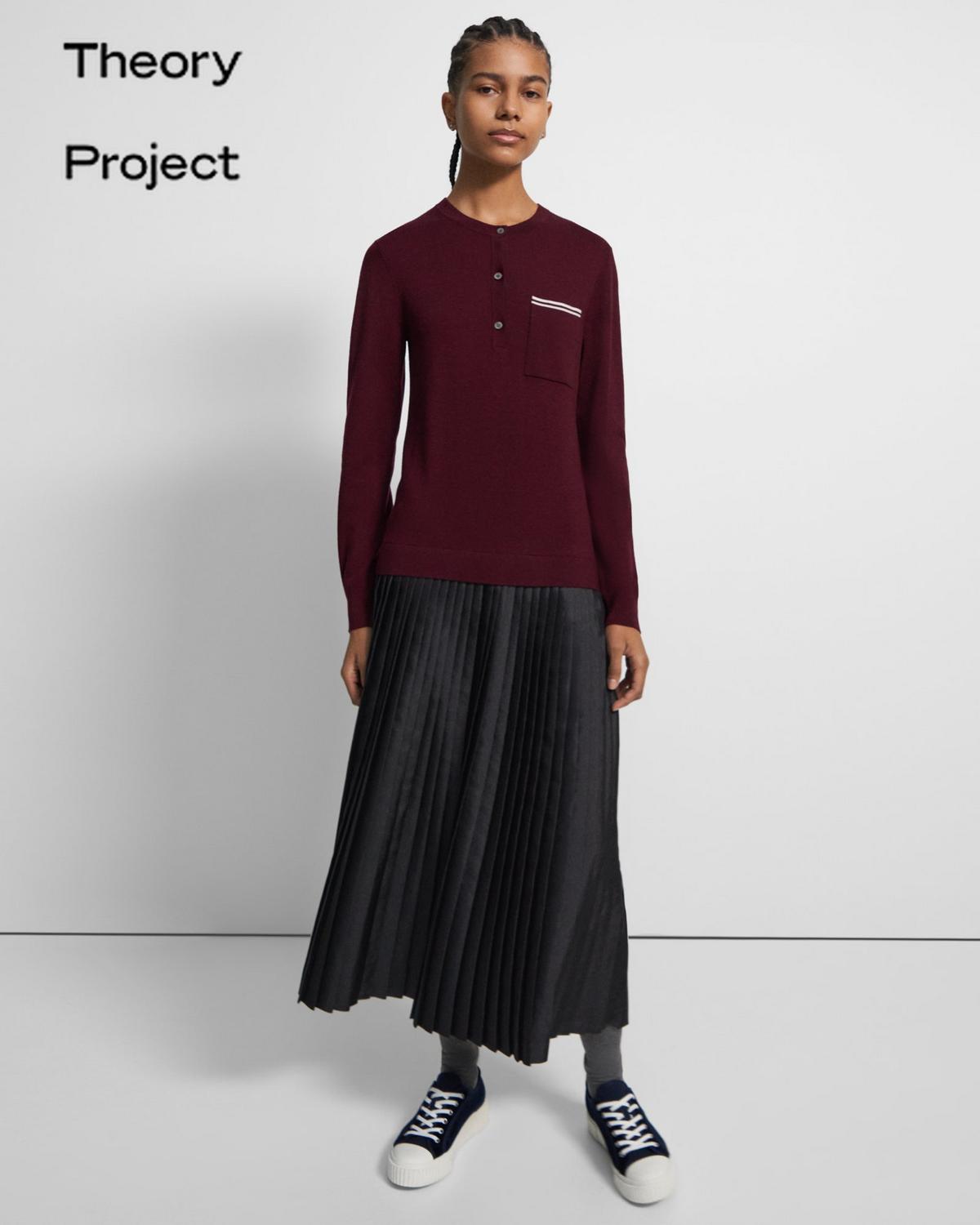 띠어리 원피스 Theory Knit Combo Dress,SANGRIA/NEW OATMEAL/GREY