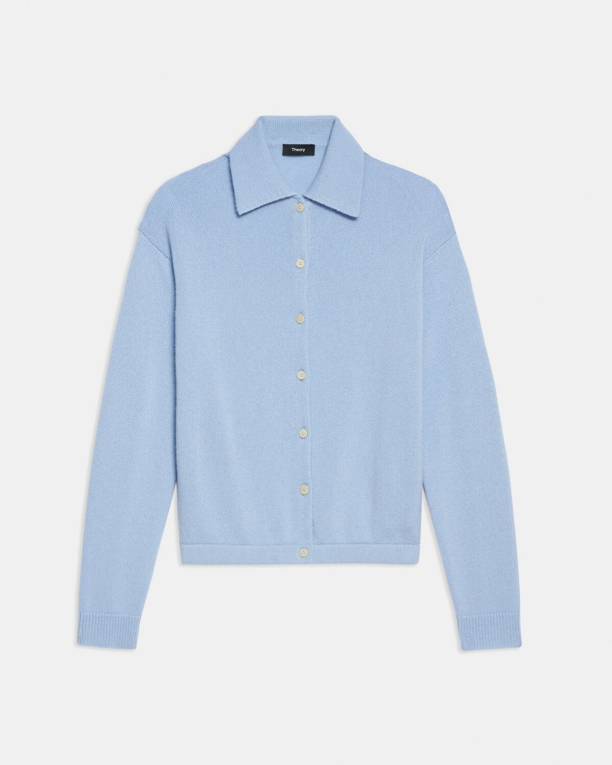Cropped Polo Cardigan in Cashmere