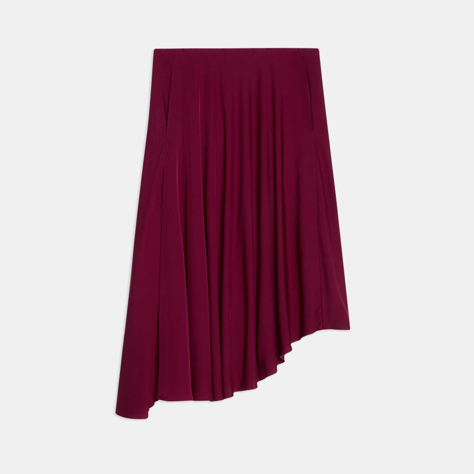 Asymmetric Skirt Bordeaux