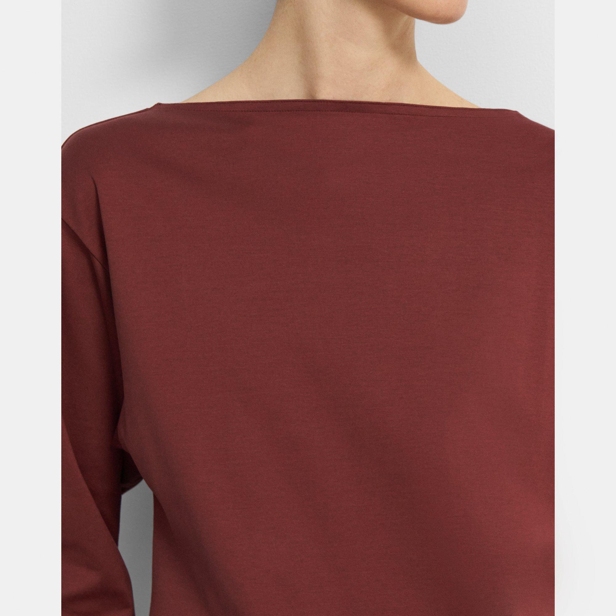 Easy Boatneck Tee in Cotton Jersey