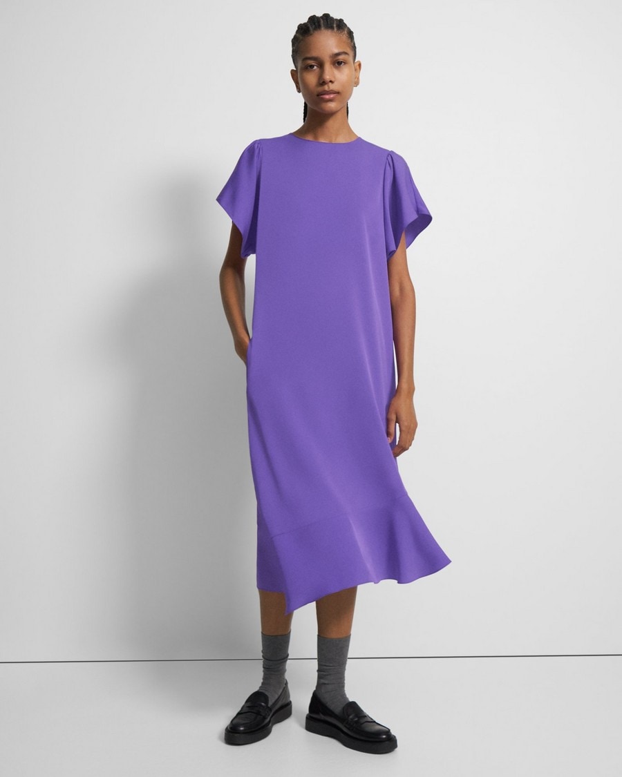 Asymmetrical Silk Georgette Dress