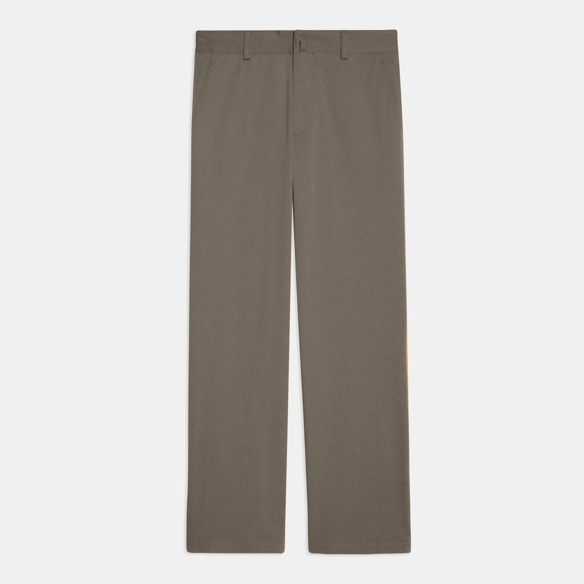 Cotton Twill Straight-Leg Pant