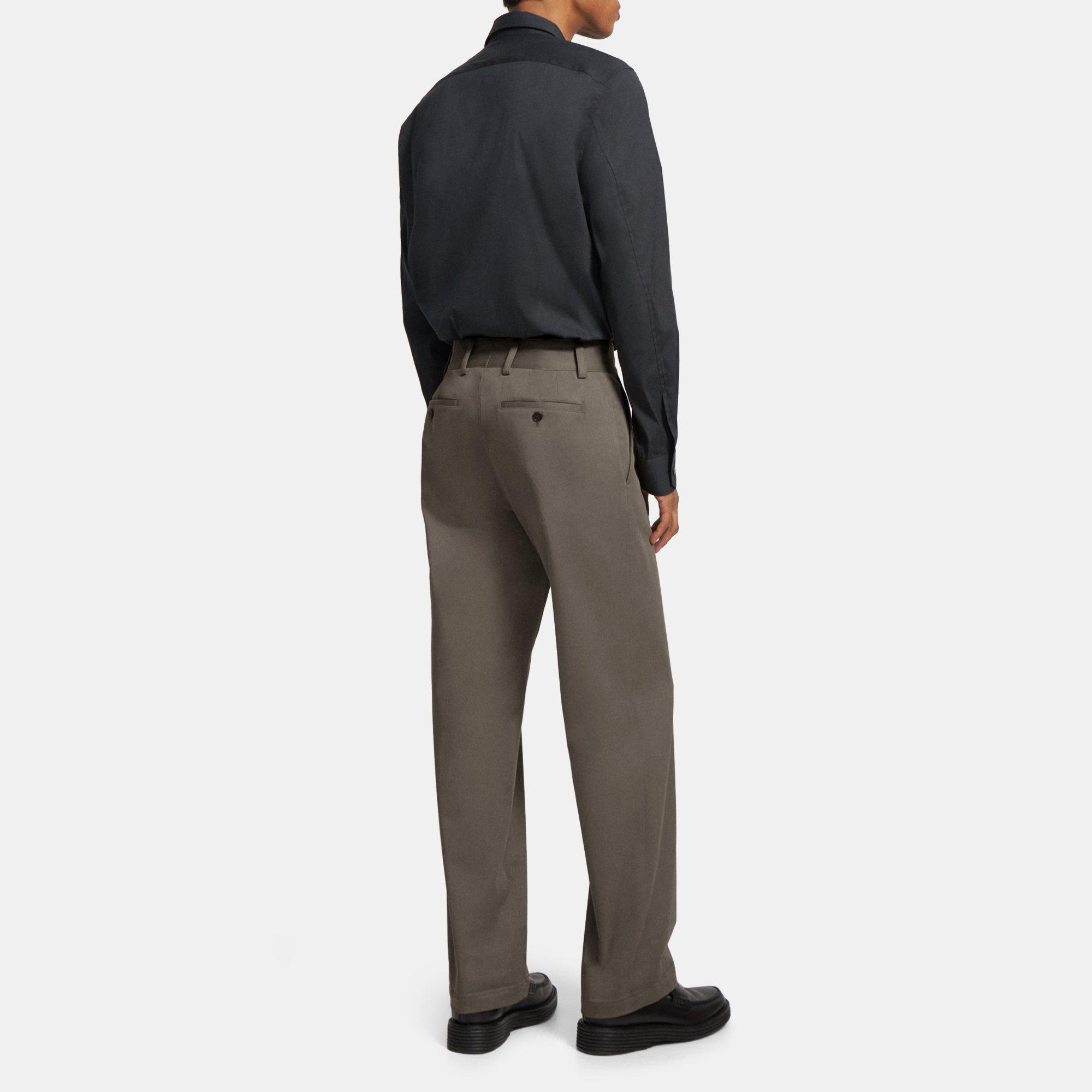 Cotton Twill Straight-Leg Pant