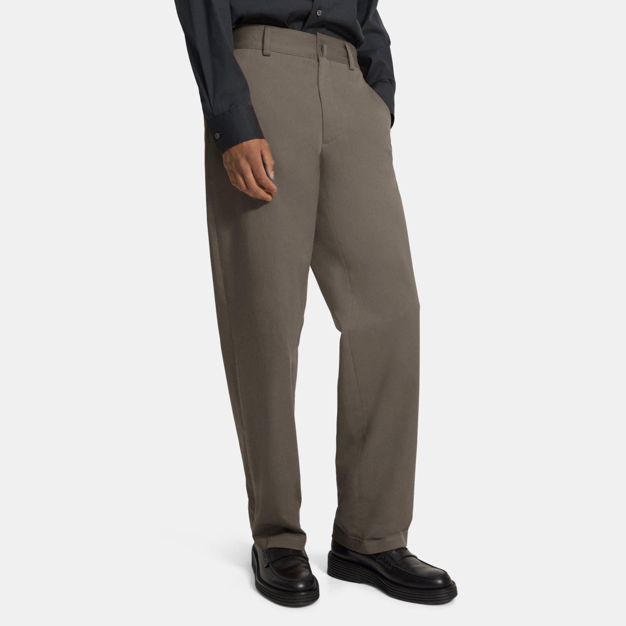 Cotton Twill Straight-Leg Pant