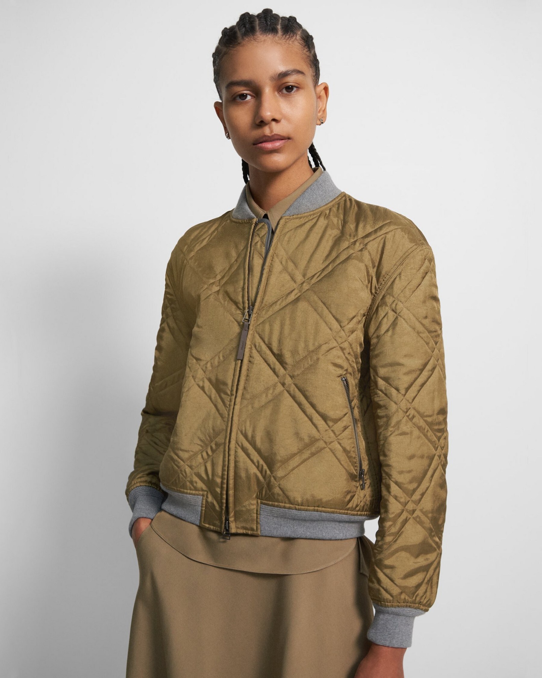 Crinkle Twill Bomber Jacket | Theory Project