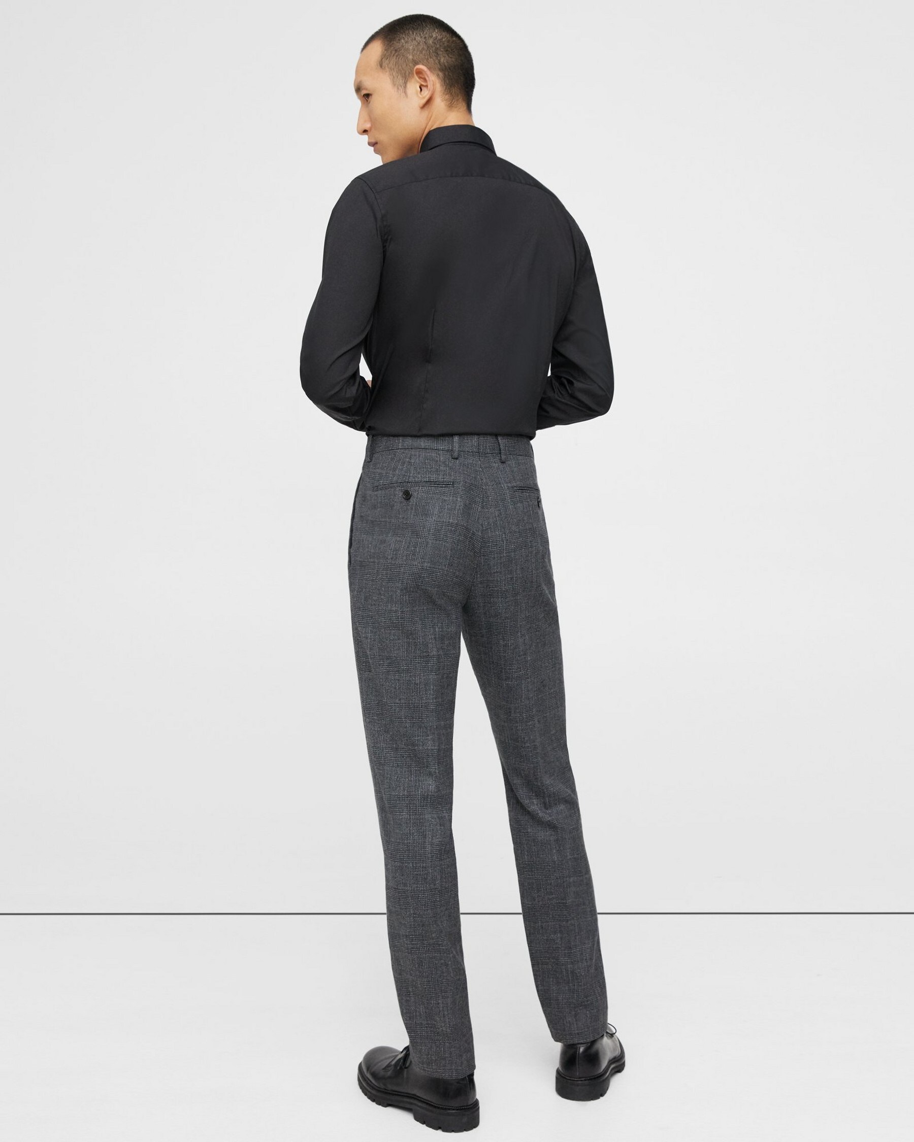 Mayer Pant in Checked Wool-Cotton