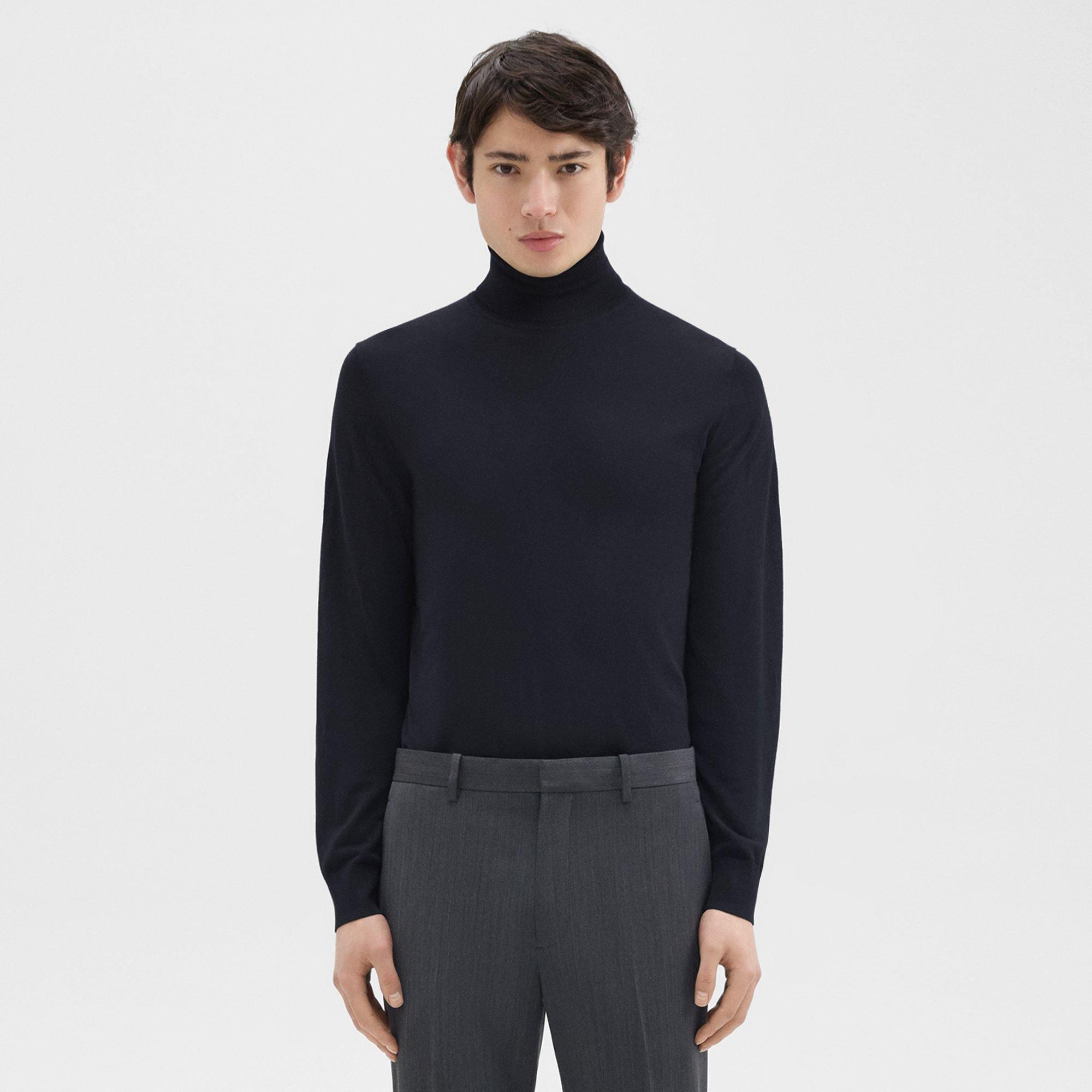 Blue Regal Wool Turtleneck Sweater | Theory