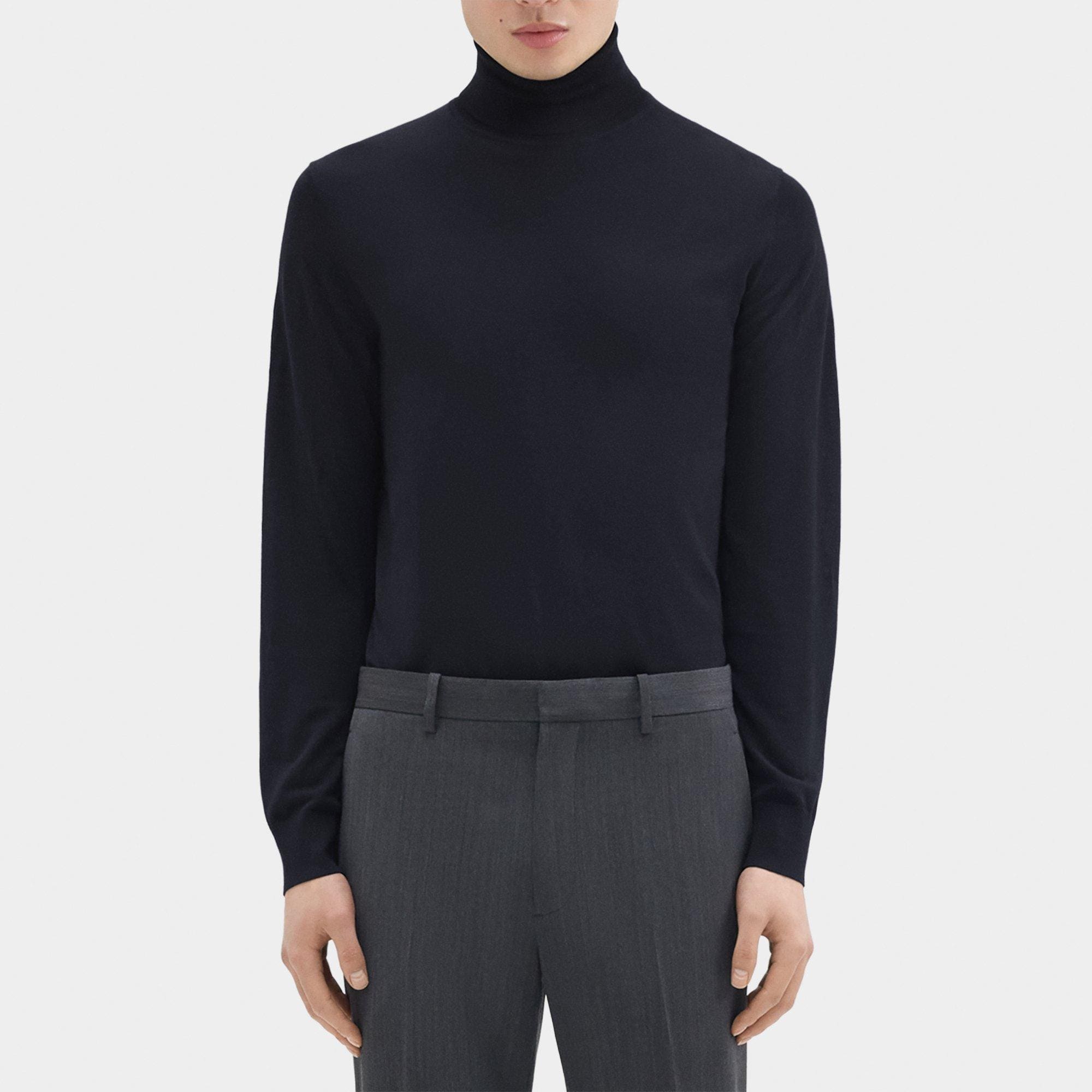 Blue Regal Wool Turtleneck Sweater | Theory