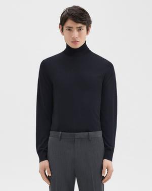 띠어리 Theory Turtleneck Sweater in Regal Wool,NAVY