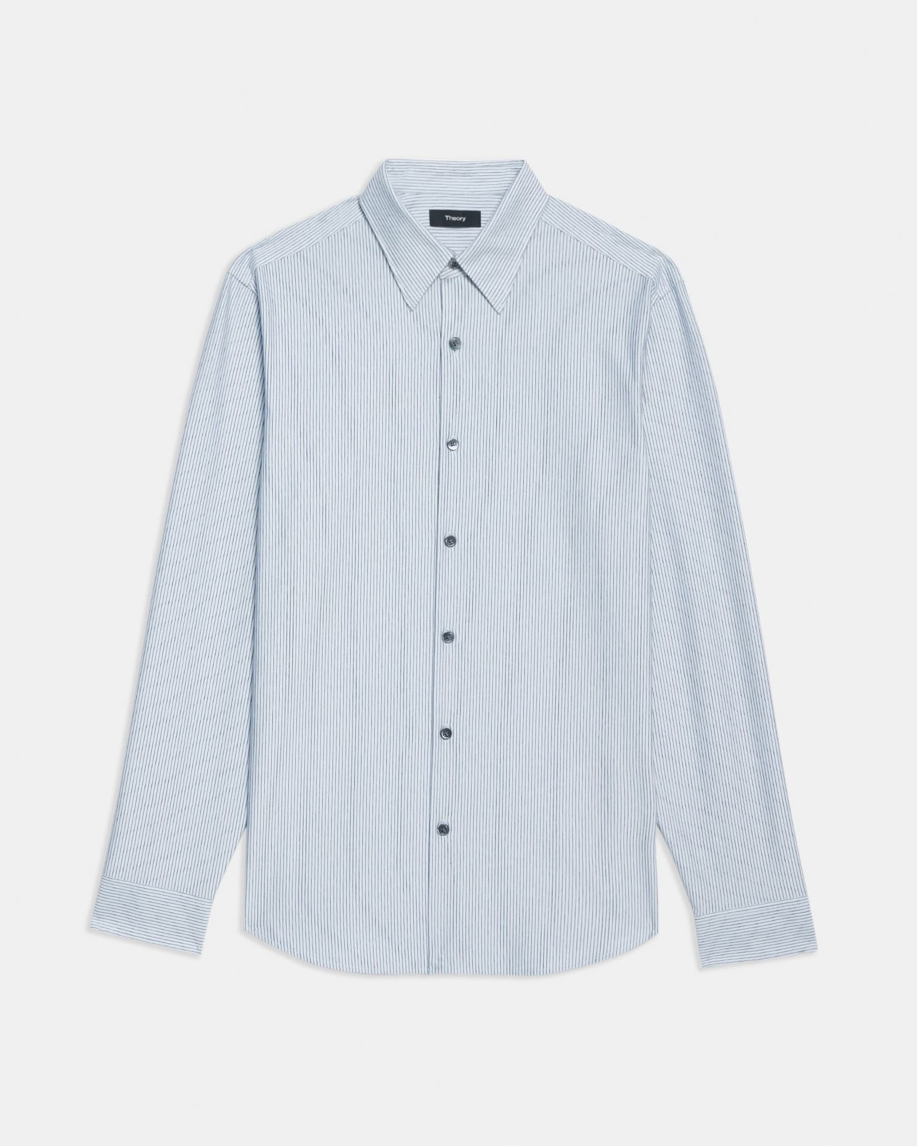 Sylvain Shirt in Striped Structure Knit