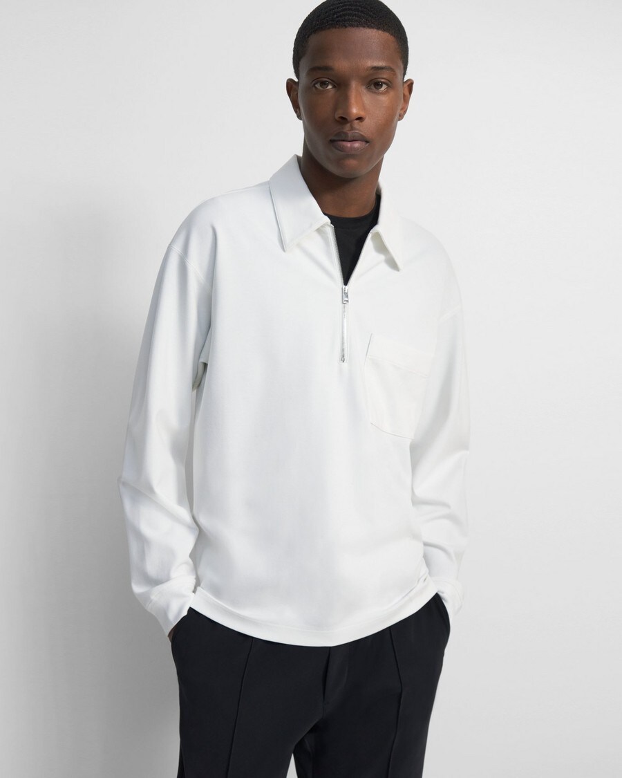 Ryder Long-Sleeve Polo in Relay Jersey