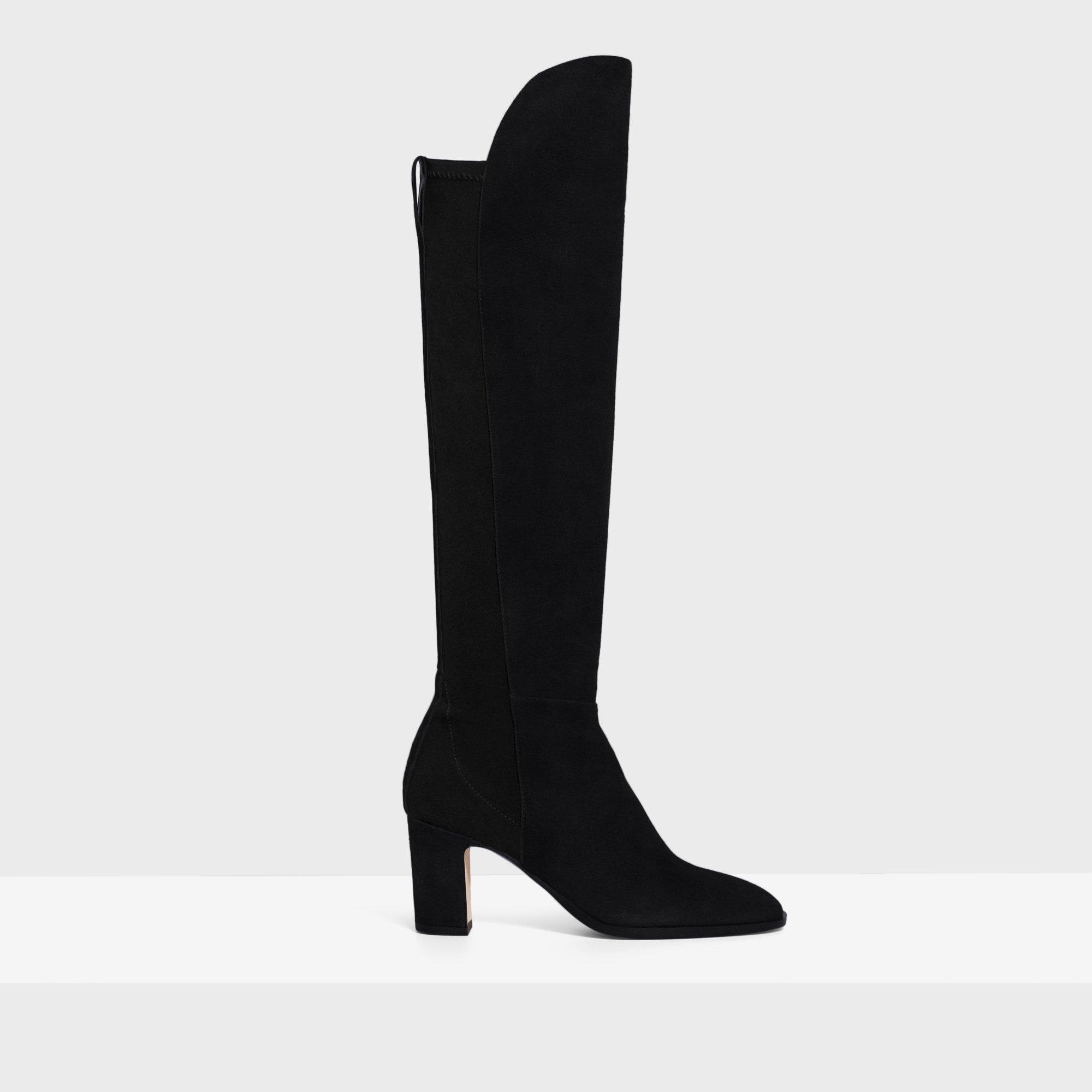 Suede Knee-High Boot | Theory Outlet