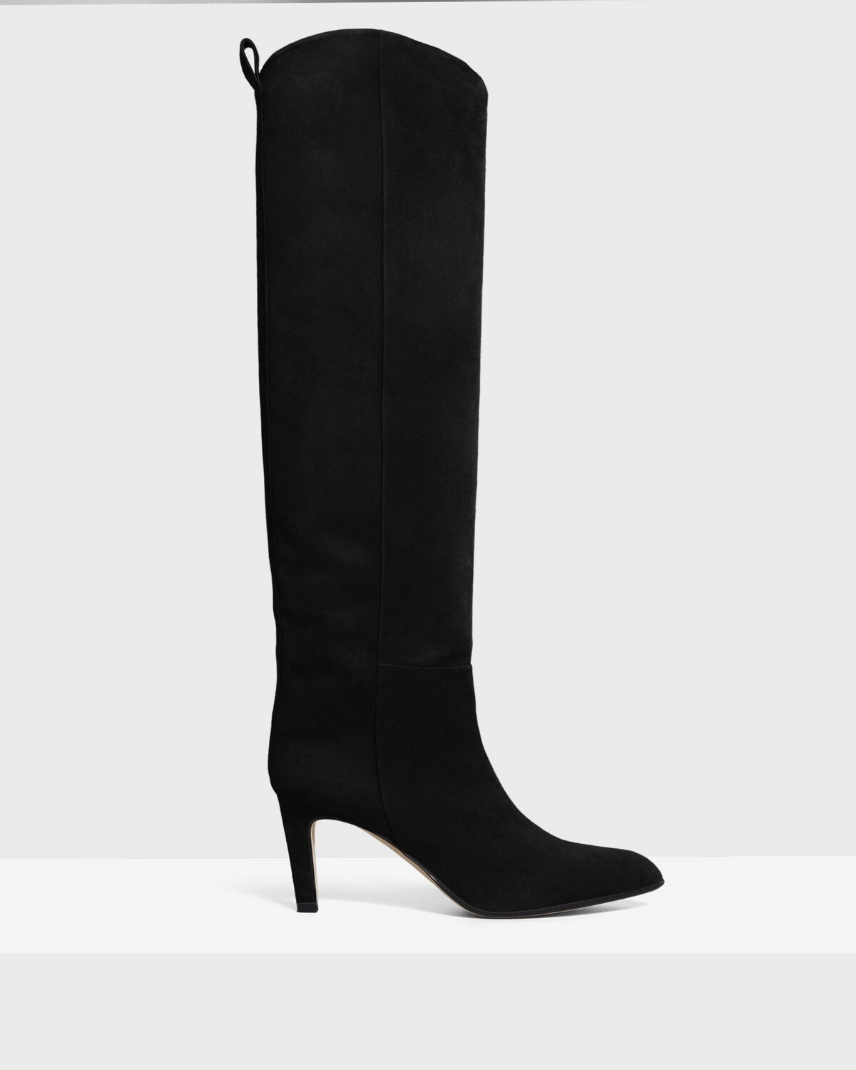 Tube Knee-High Boot in Suede