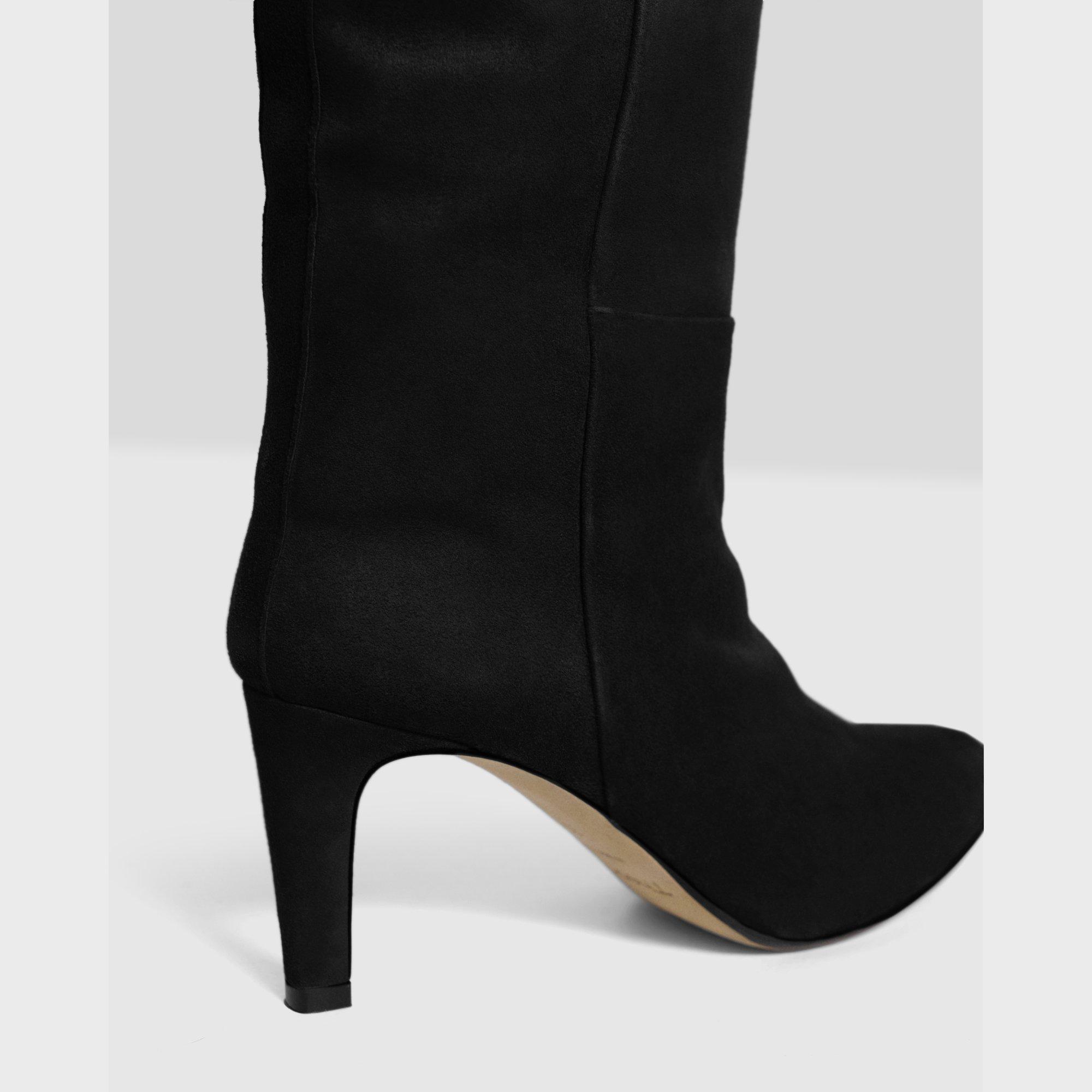 Tube Knee-High Boot in Suede