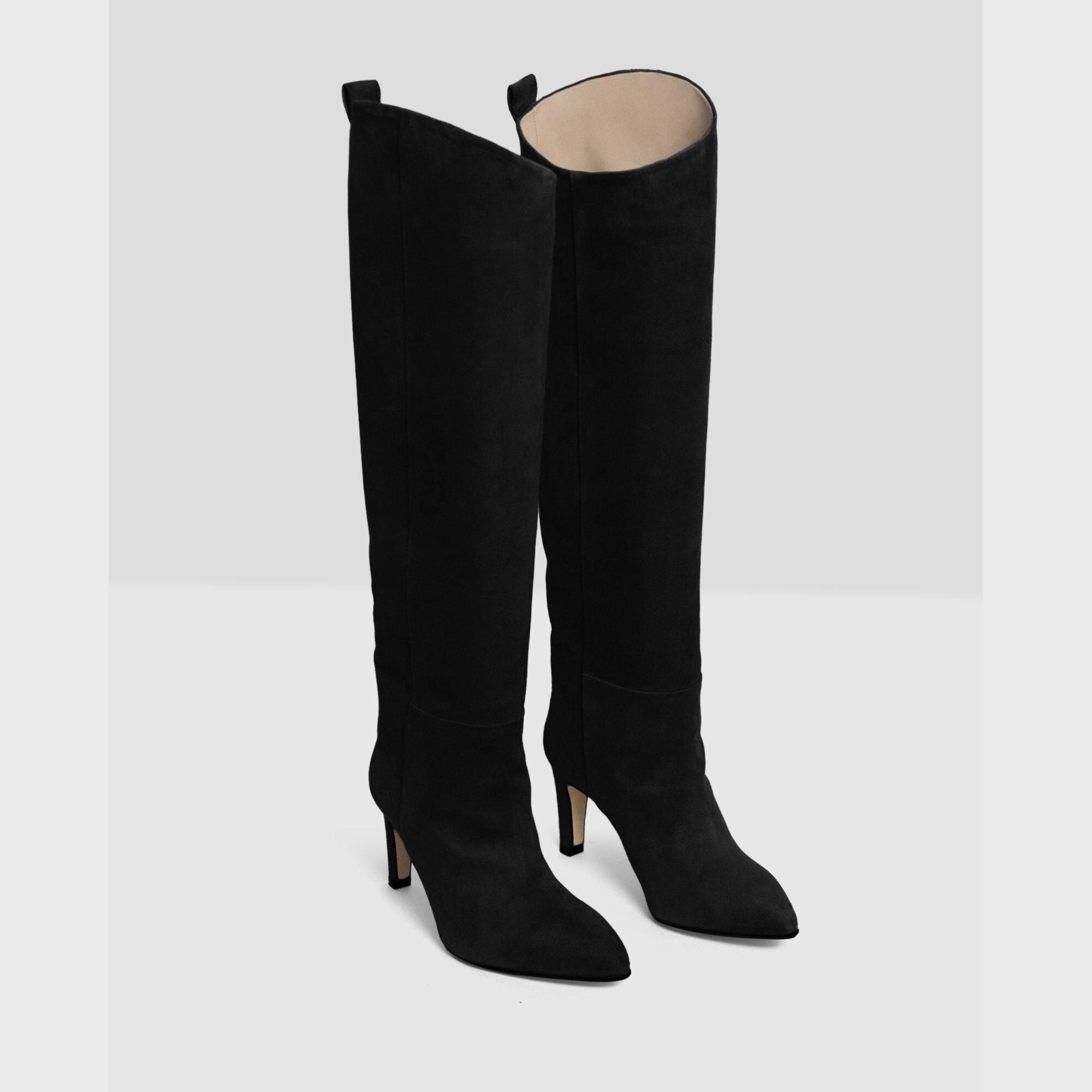 Tube Knee-High Boot in Suede