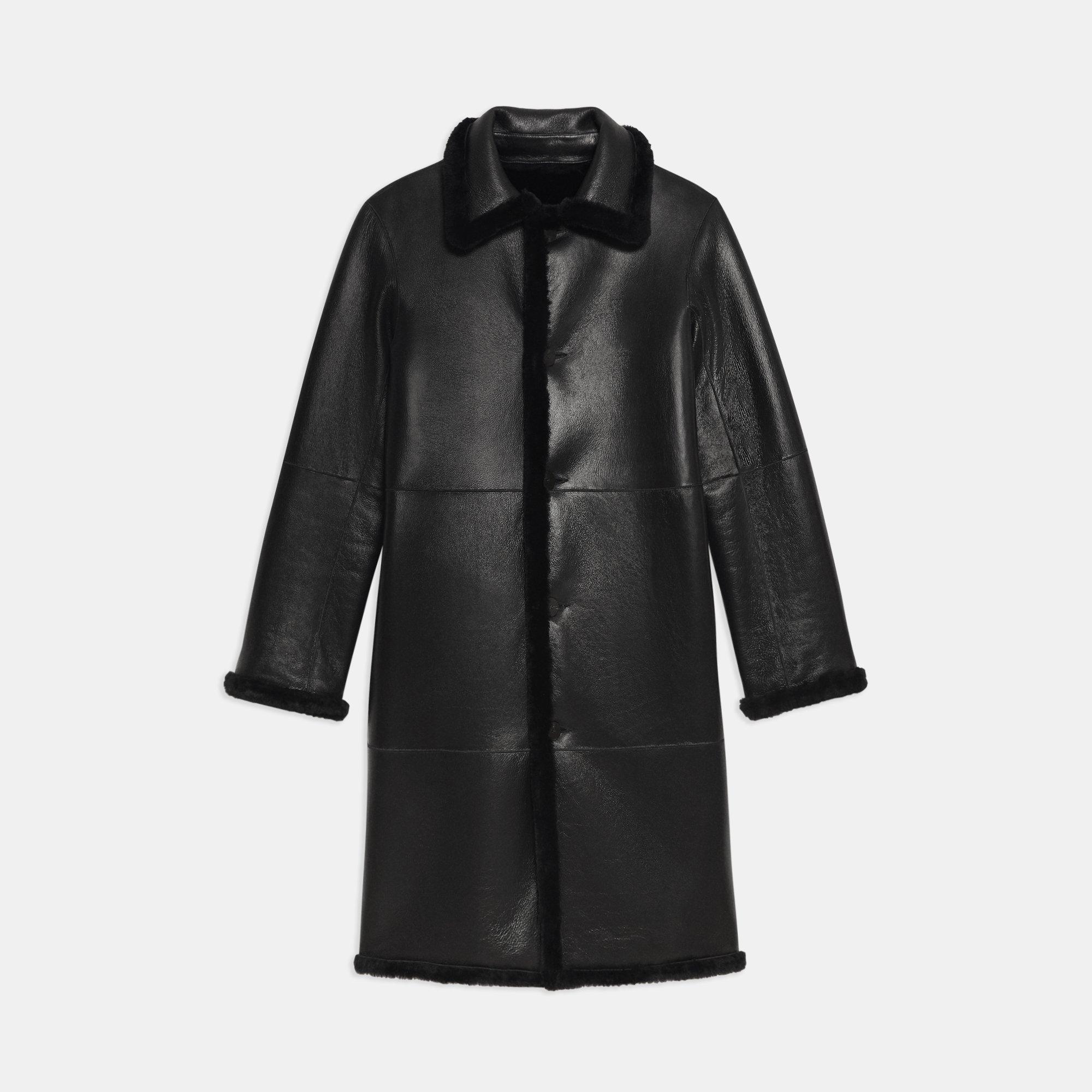 Shearling Reversible Trench Coat | Theory