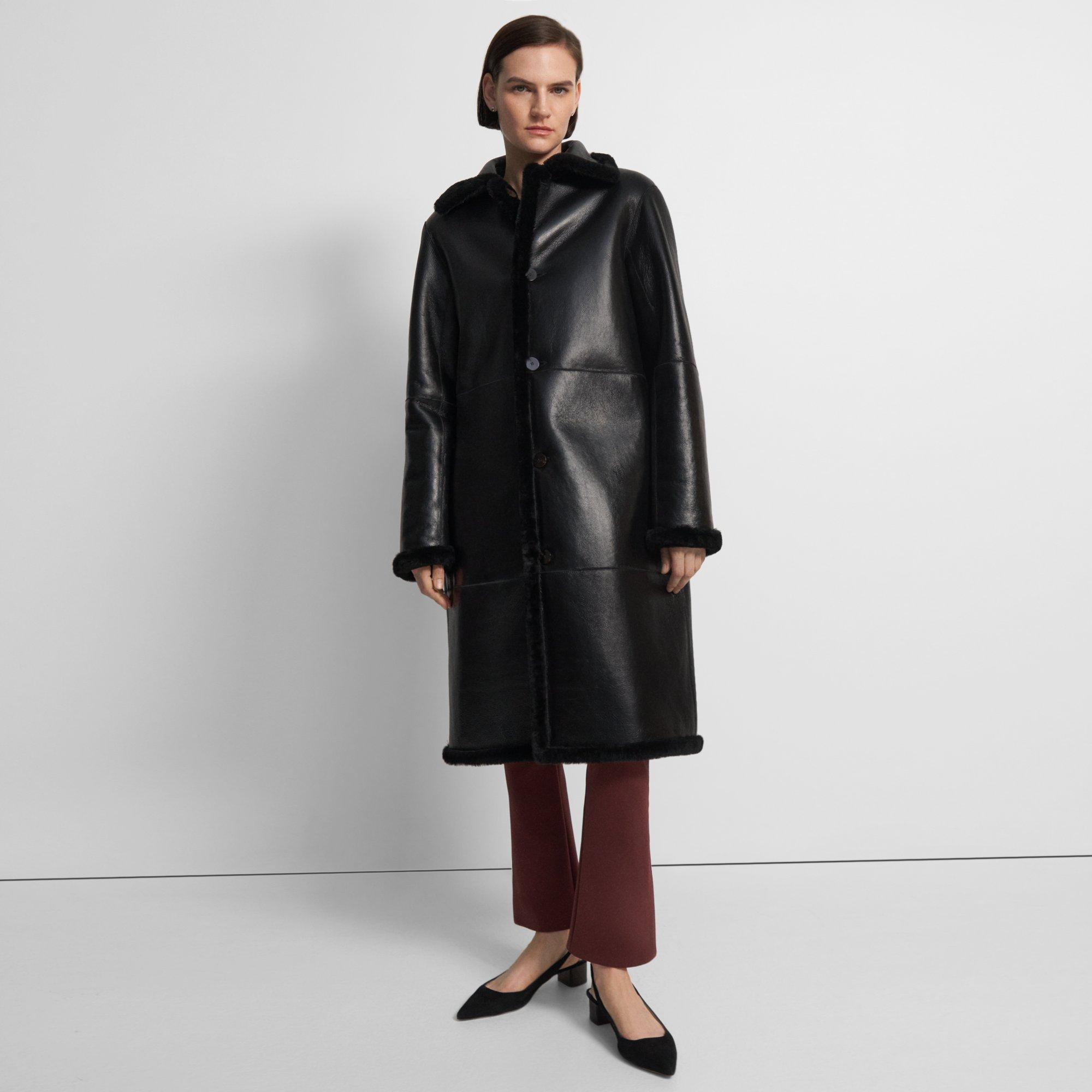 Shearling Reversible Trench Coat | Theory