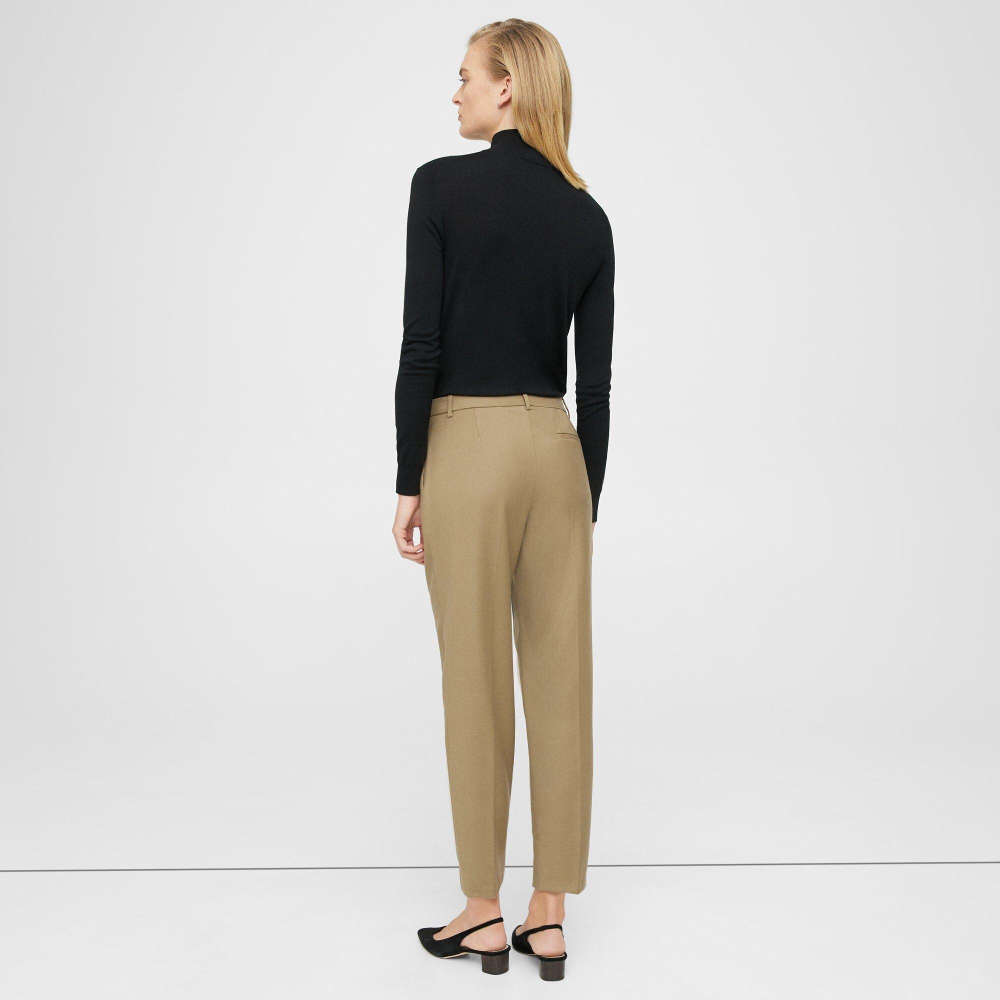 Pleated Treeca Pant in Sleek Flannel