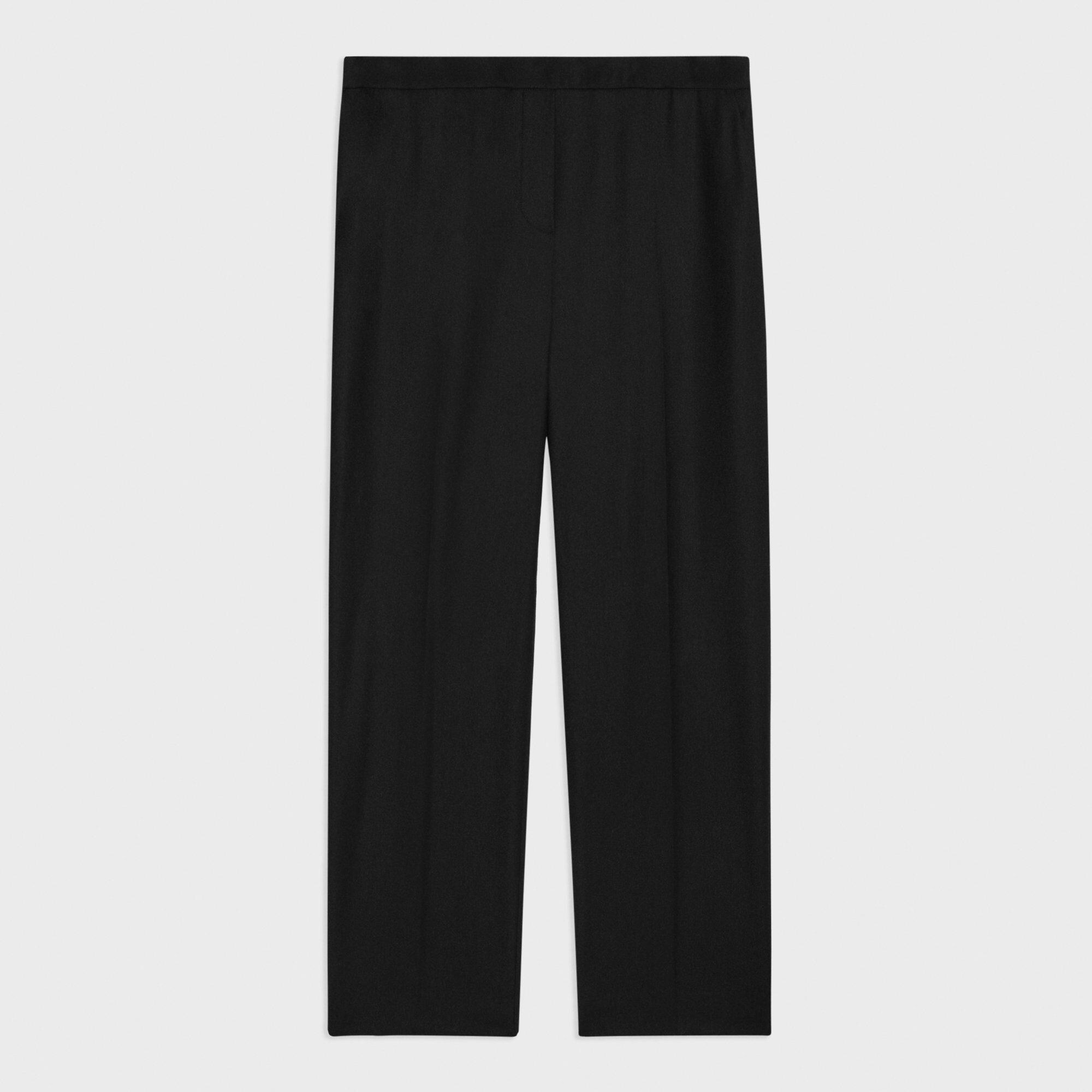 Treeca Pull-On Trousers in Sleek Flannel