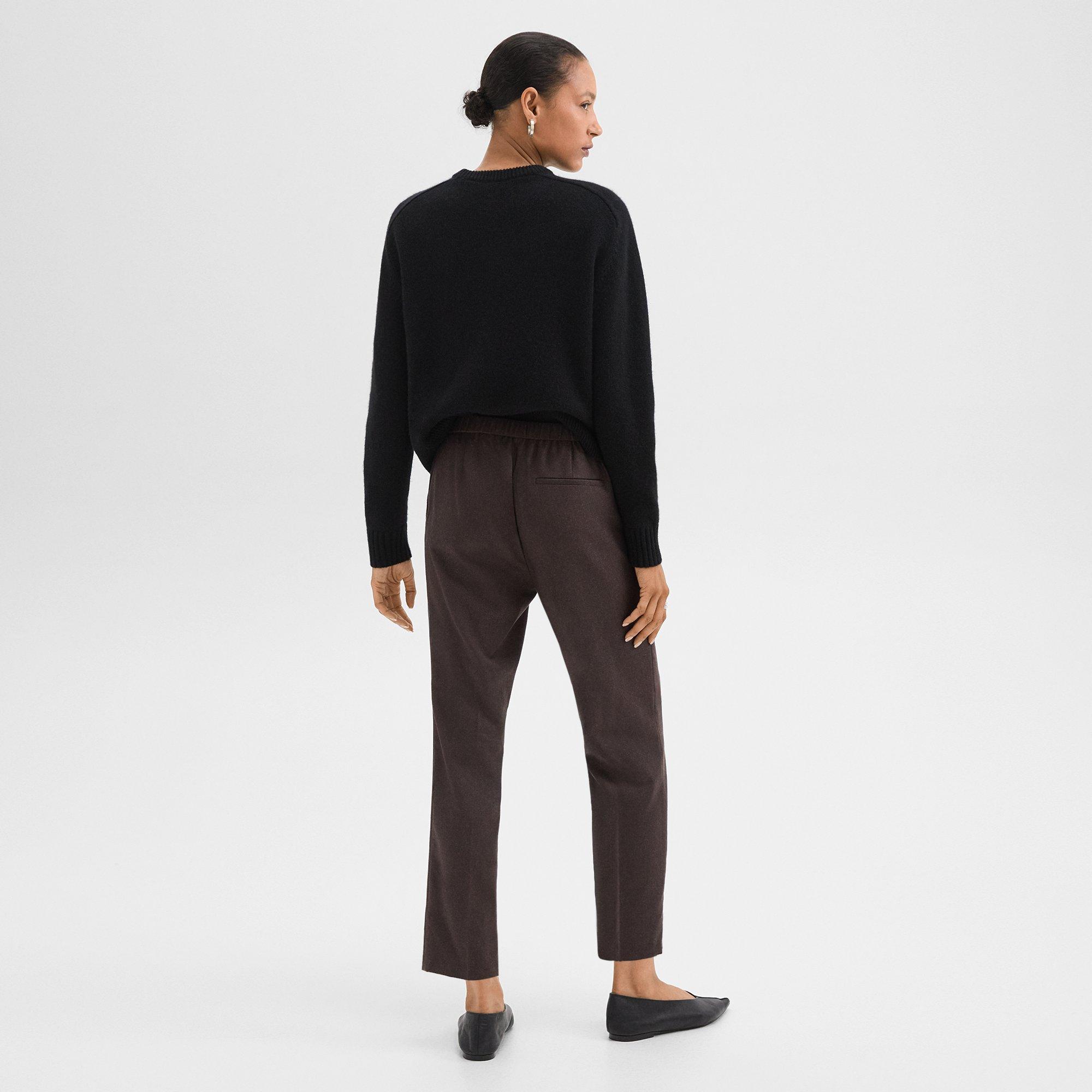 Sleek Flannel Treeca Pull-On Pant | Theory