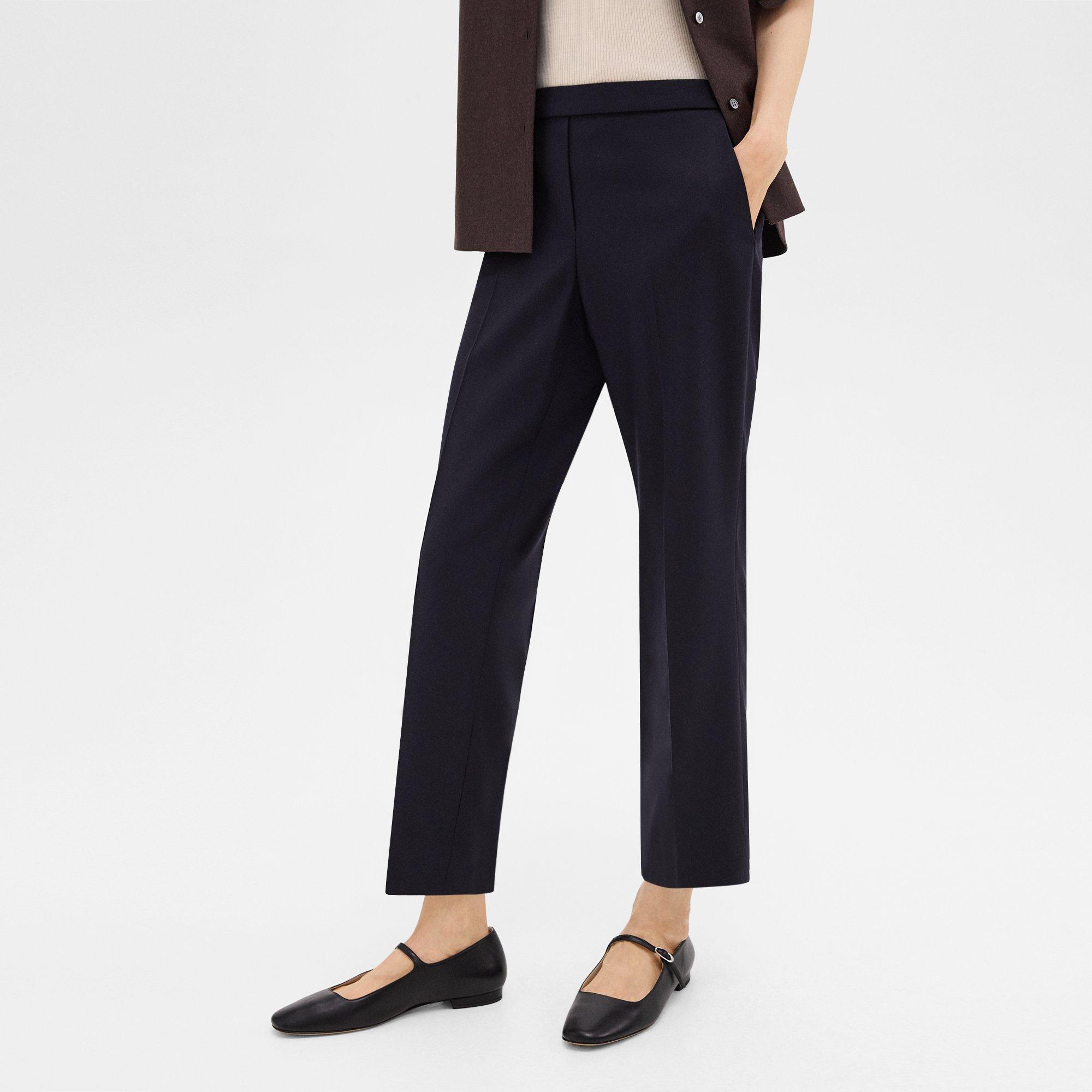 Treeca Pull-On Trousers in Sleek Flannel