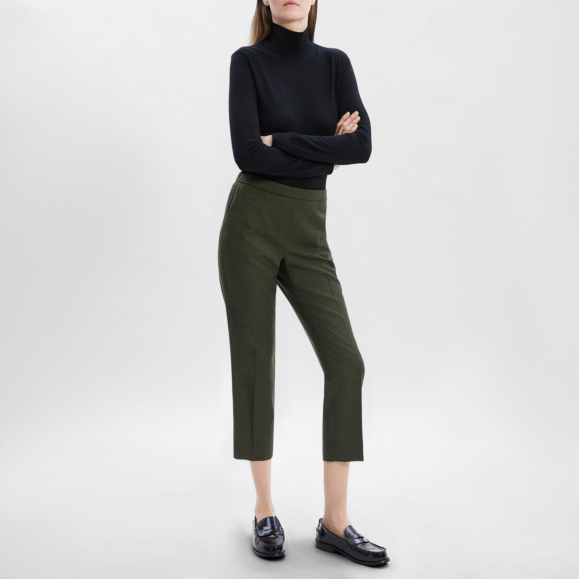 Treeca Pull-On Trousers in Sleek Flannel