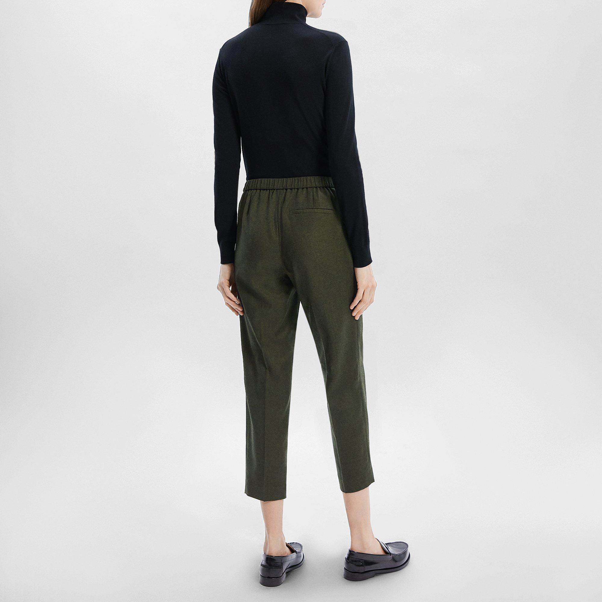 Treeca Pull-On Trousers in Sleek Flannel