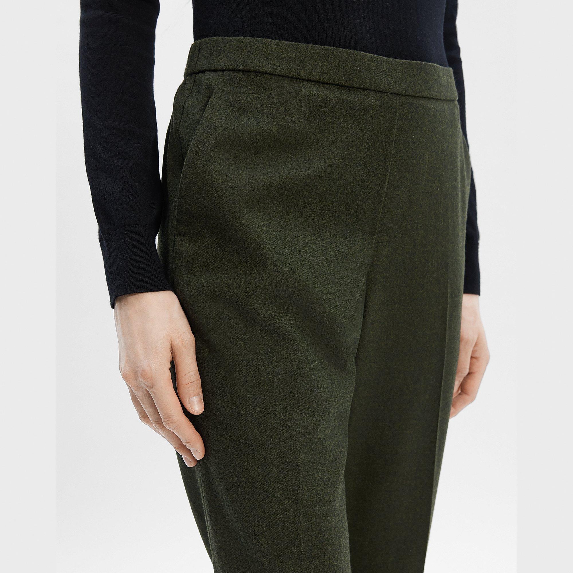 Treeca Pull-On Trousers in Sleek Flannel