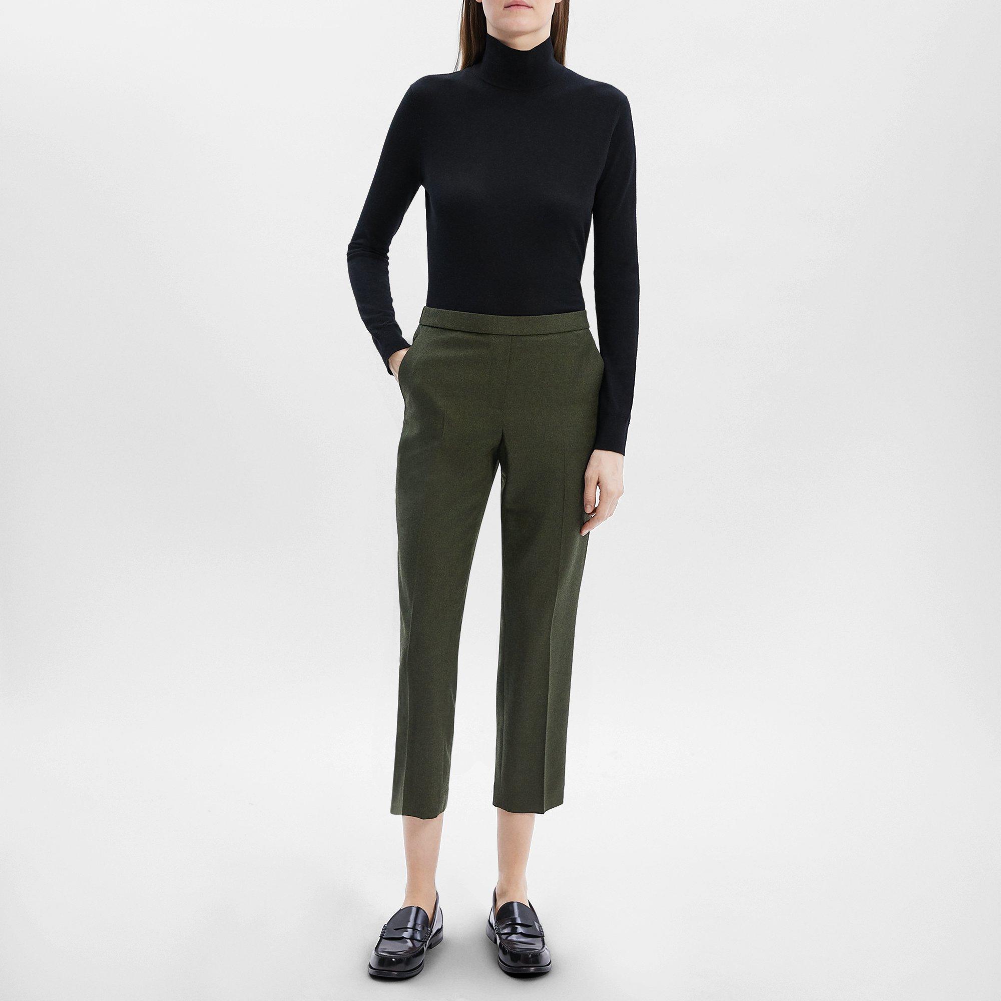 Treeca Pull-On Trousers in Sleek Flannel