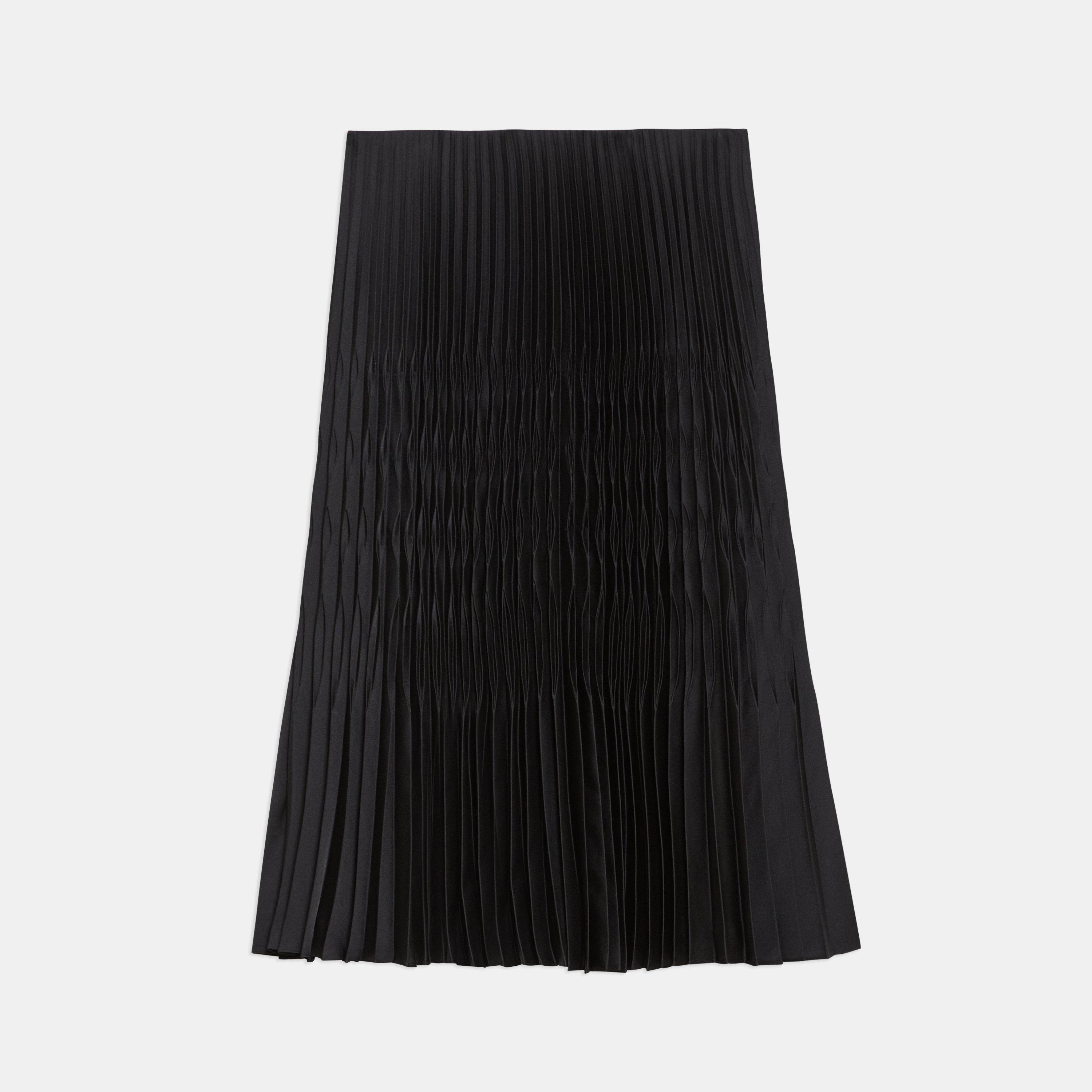 Recycled Satin Pleated Skirt | Theory Project