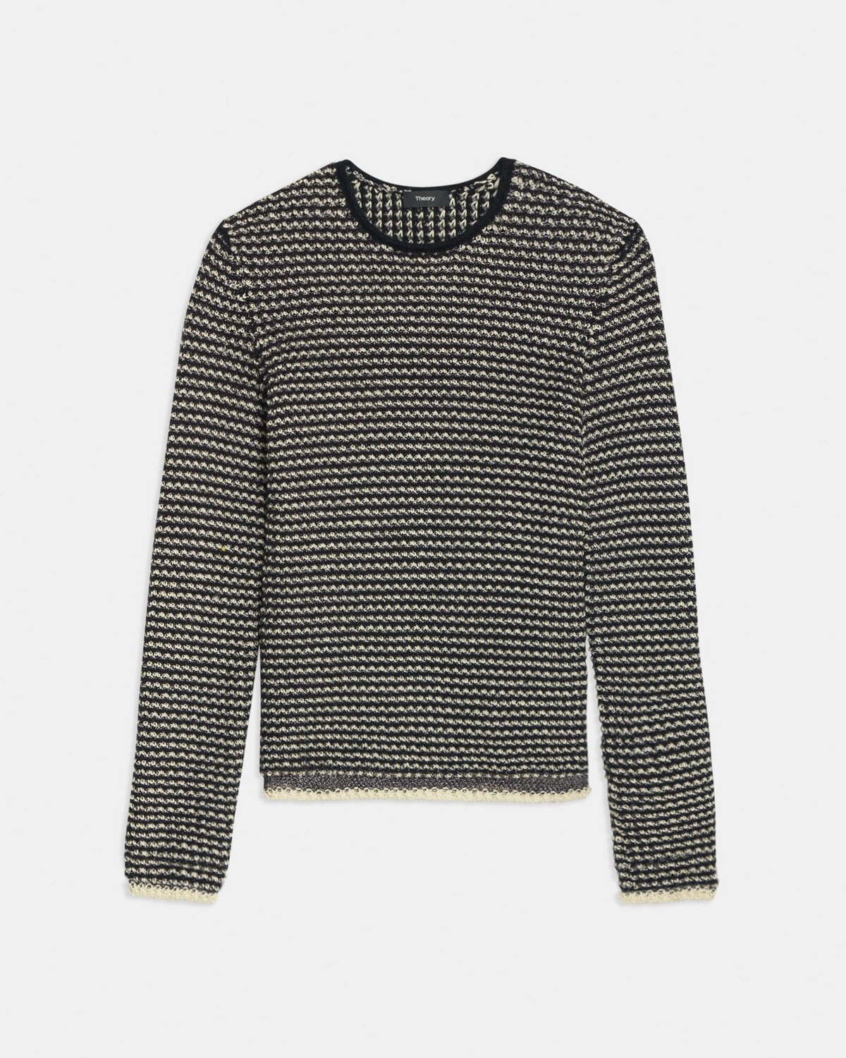 Crewneck Sweater in Striped Wool Blend