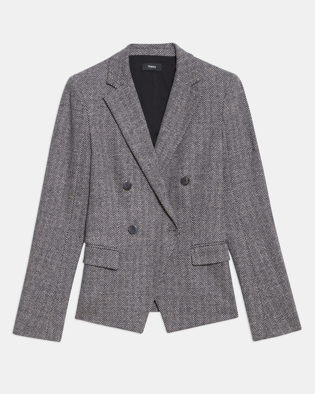 Angled Blazer in Wool Blend Knit