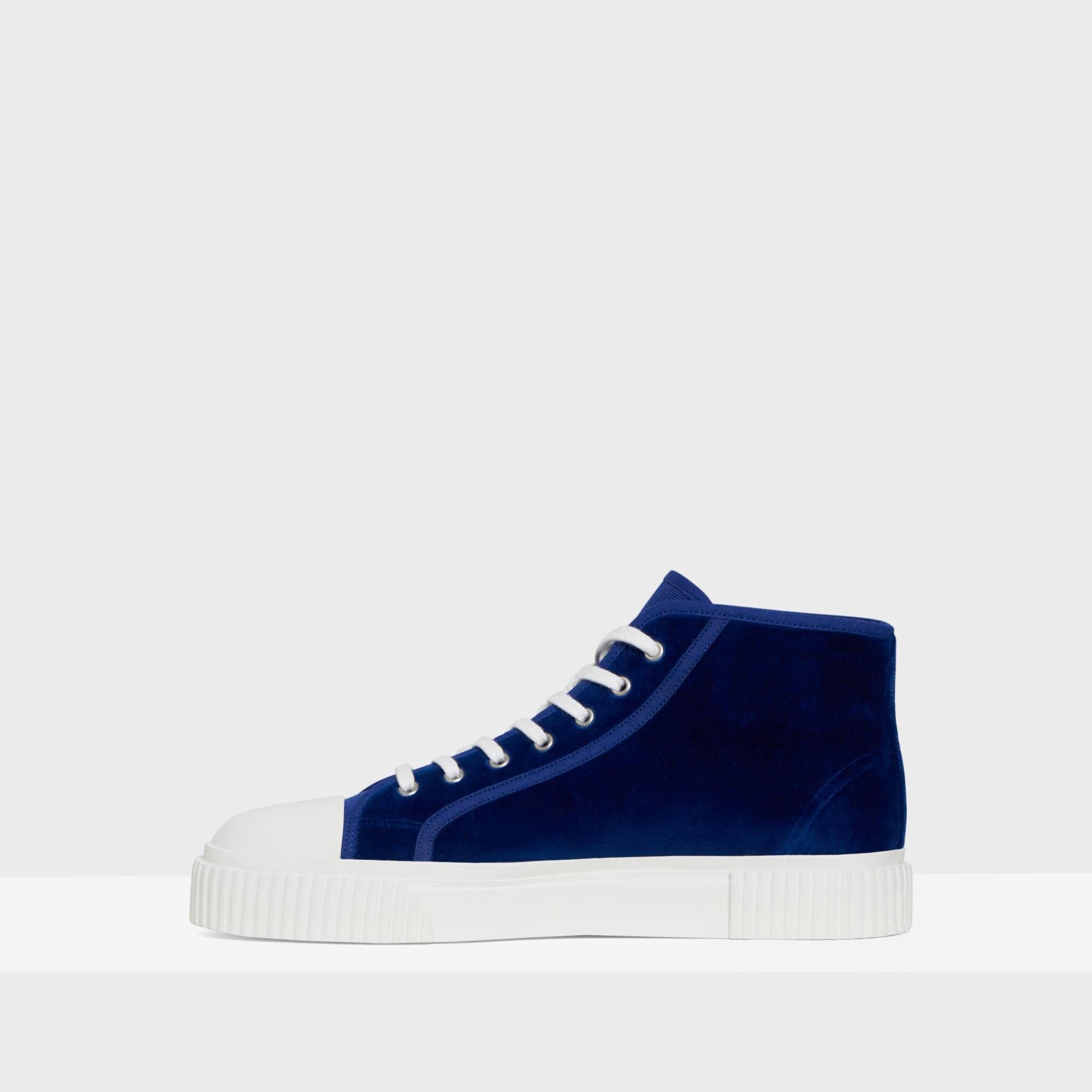 High-Top Velvet Sneaker