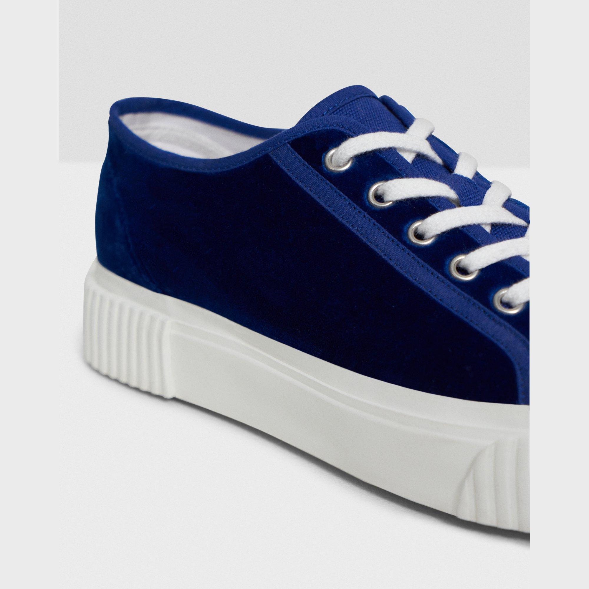 Low-Top Velvet Sneaker