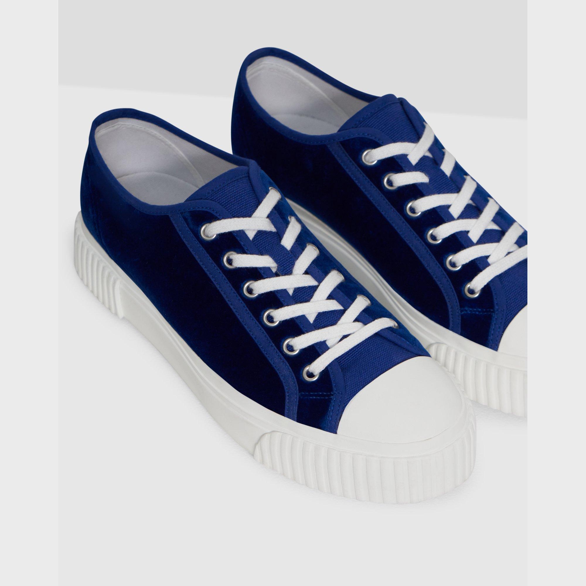 Low-Top Velvet Sneaker