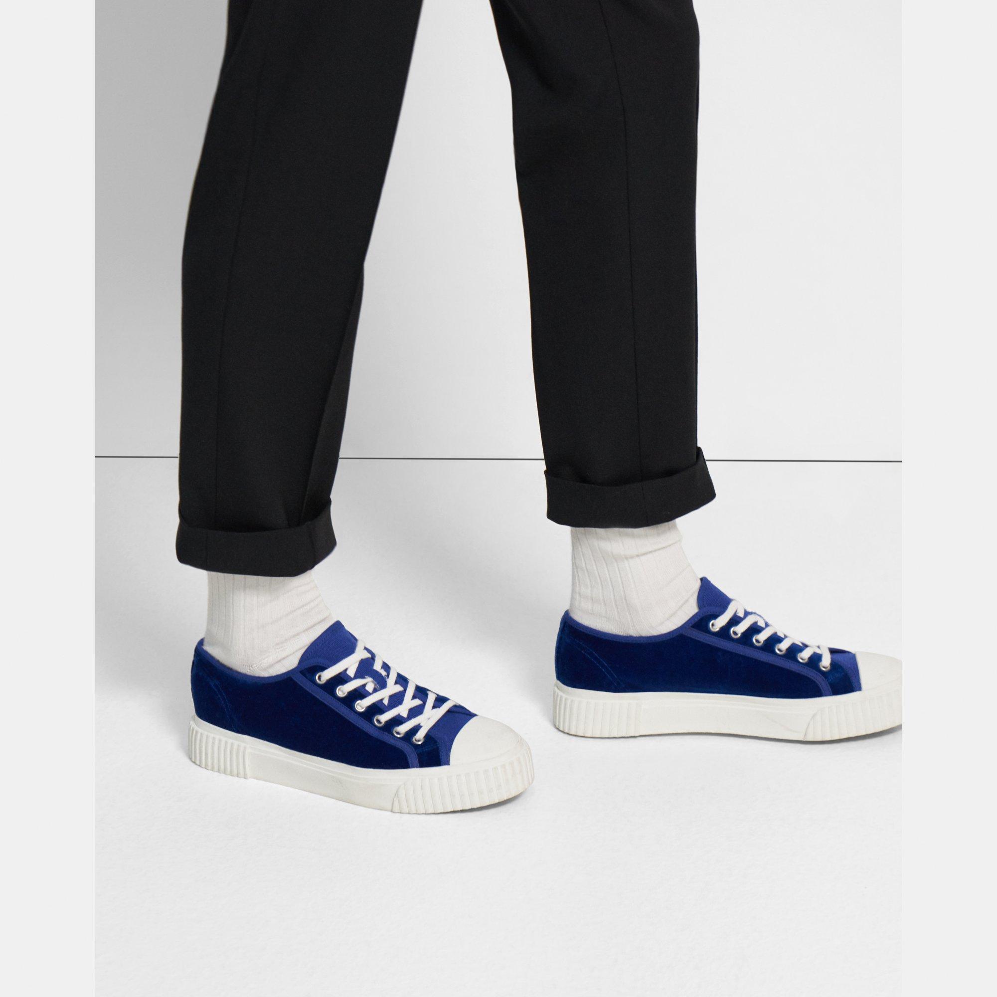 Low-Top Velvet Sneaker