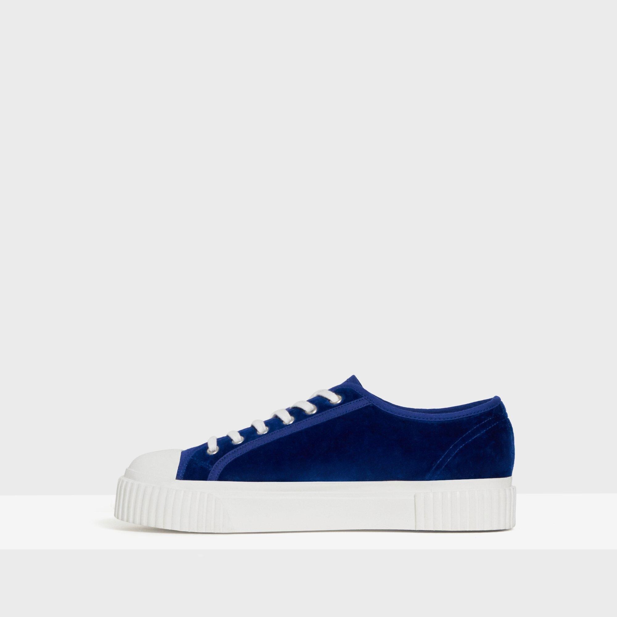 Low-Top Velvet Sneaker