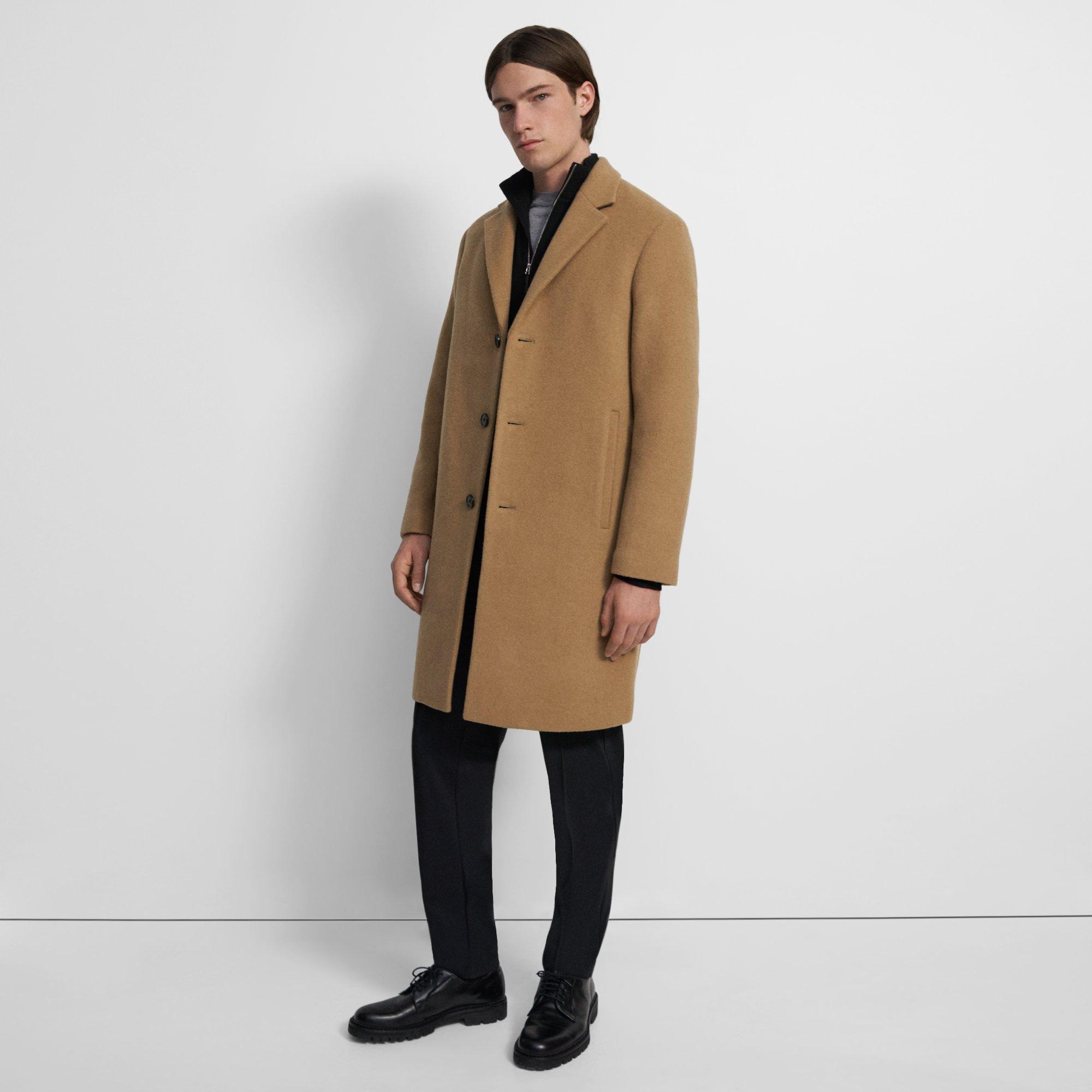 Brown Recycled Wool Melton Suffolk Coat | Theory