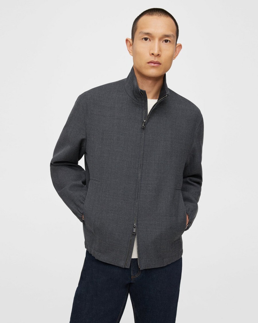Junior Stand-Collar Jacket in Bond Wool Luxe