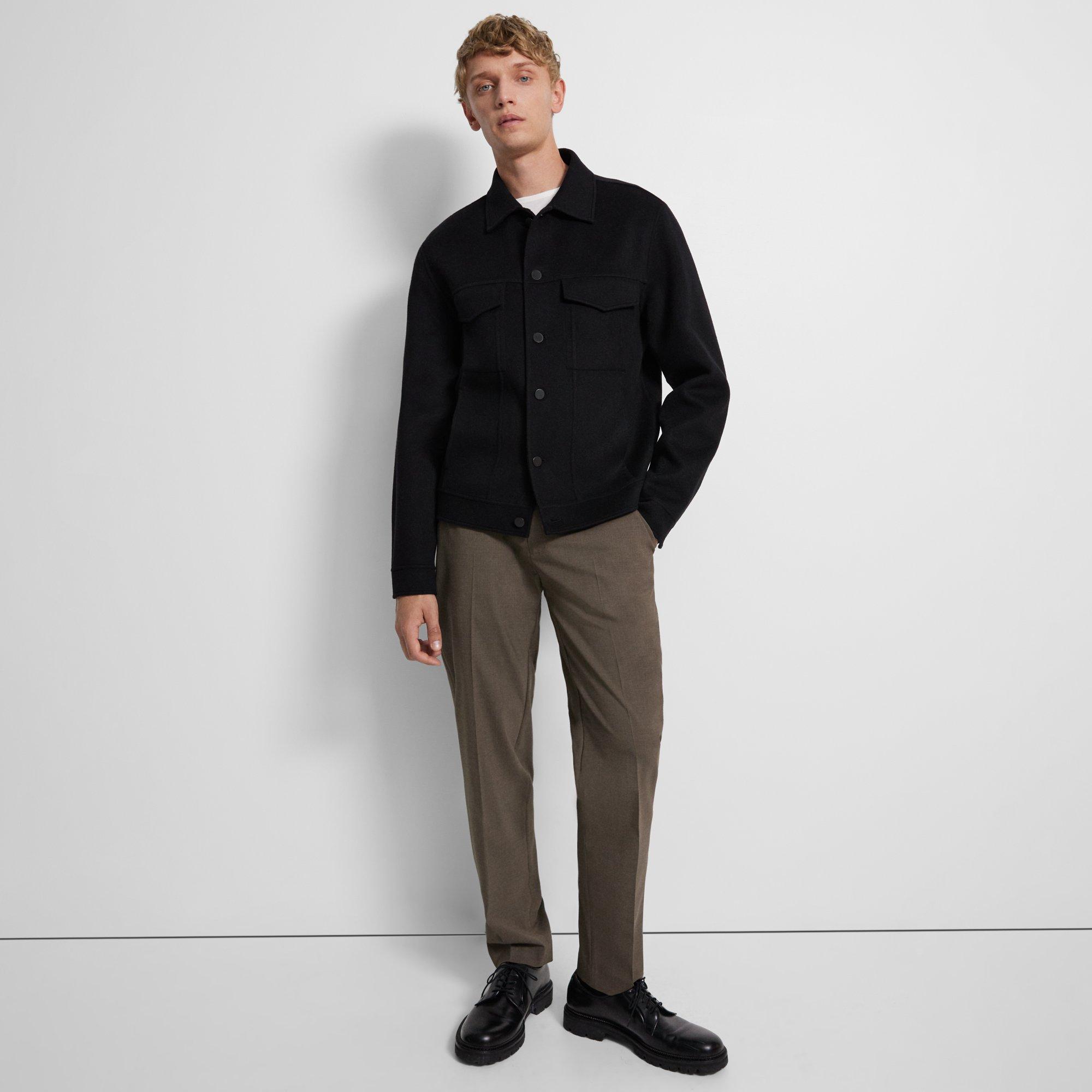 River Trucker Jacket in Double-Face Wool-Cashmere