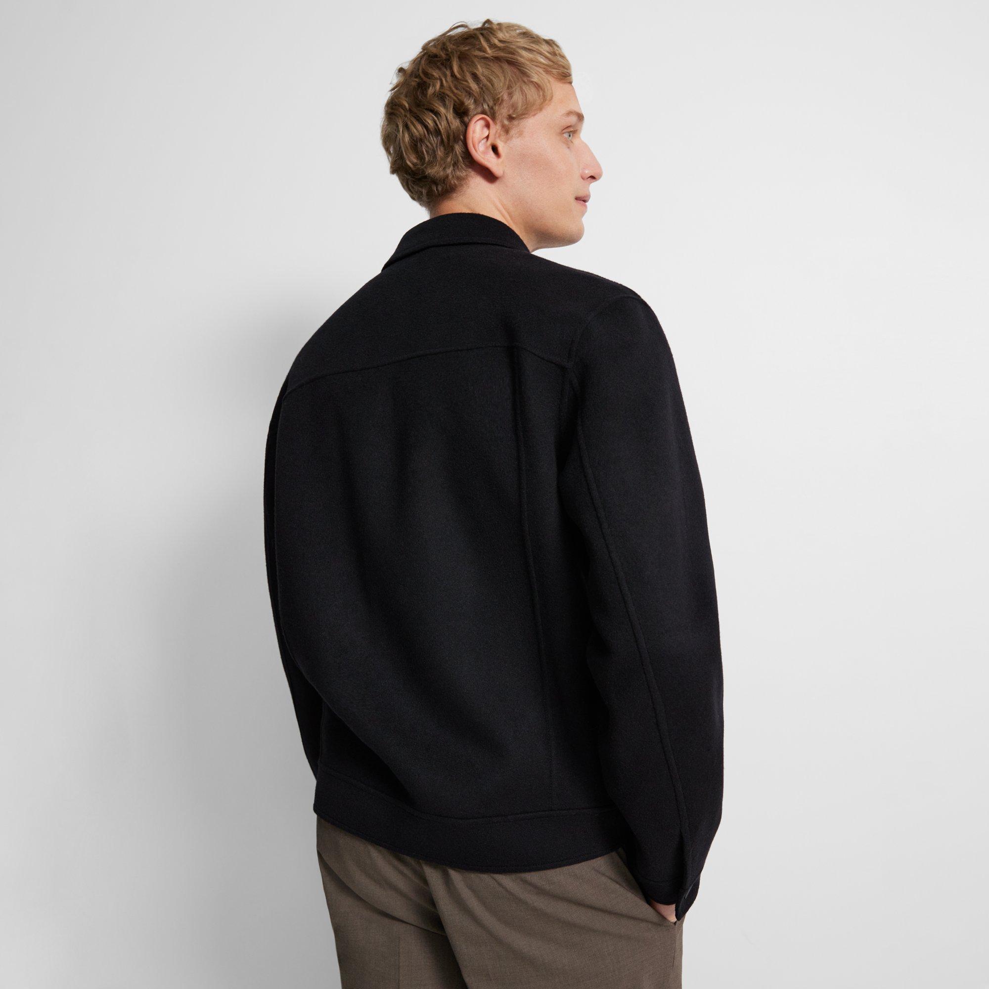 River Trucker Jacket in Double-Face Wool-Cashmere