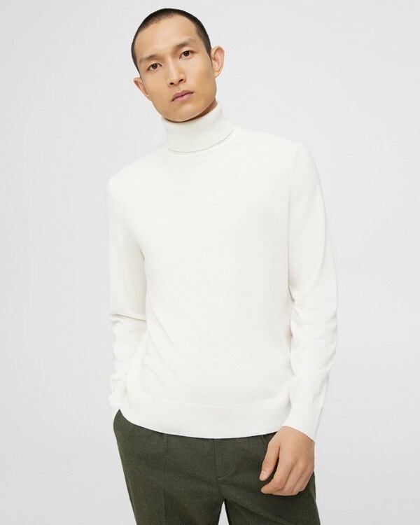 Theory Mens Funnel Tee Air Cashmere 
