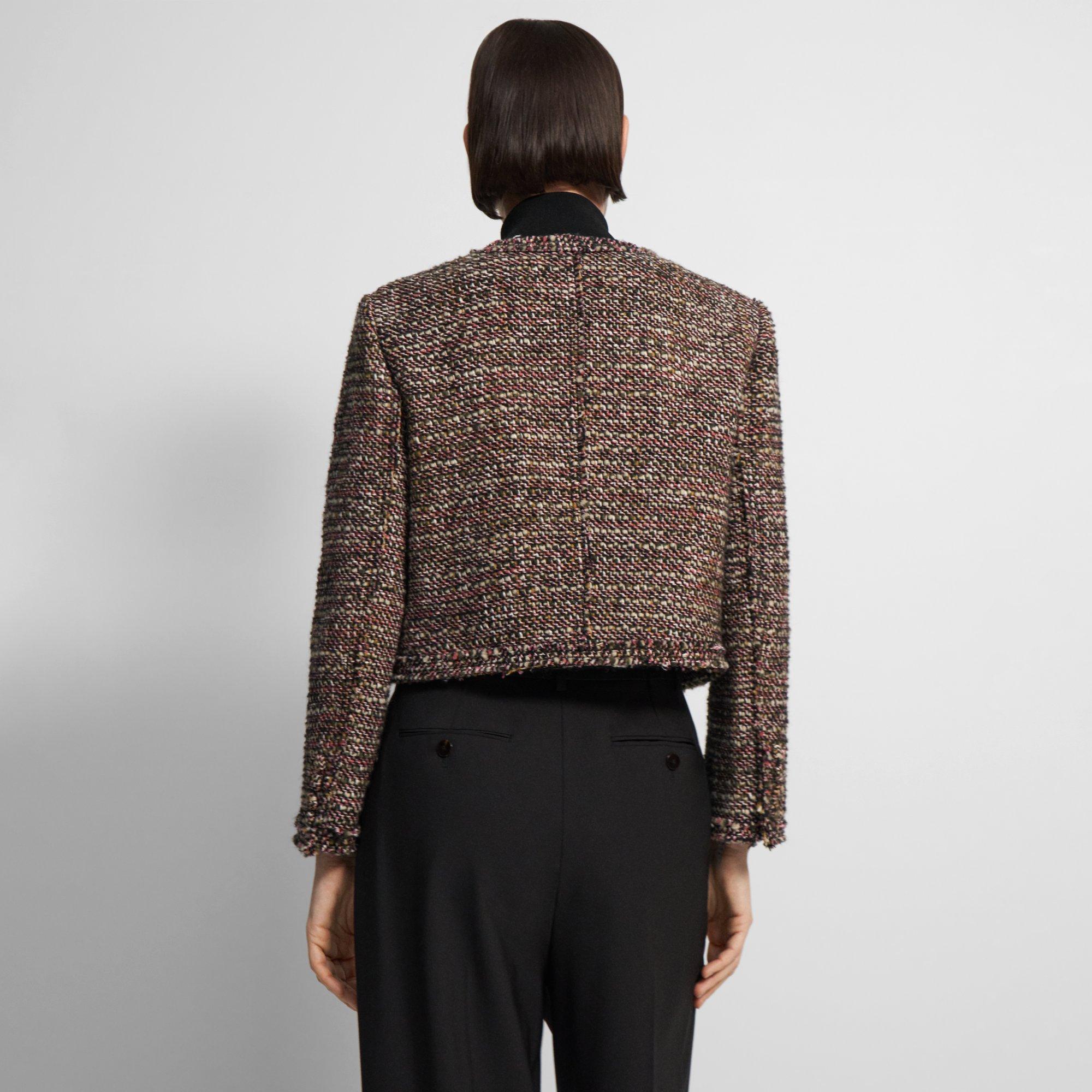 gripping cropped tweed jacket メルトザレディ - ノーカラージャケット