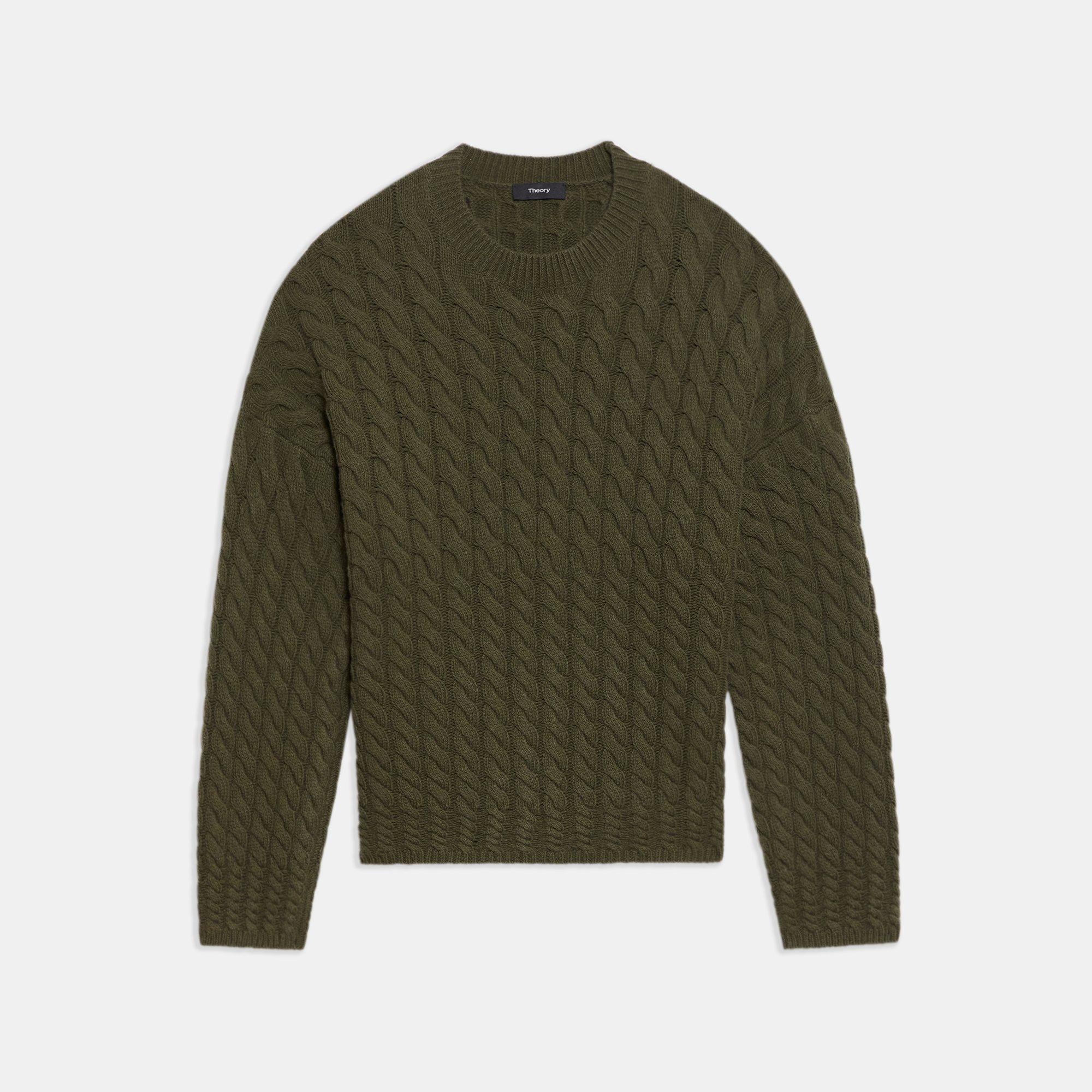 Cable Knit Sweater Green